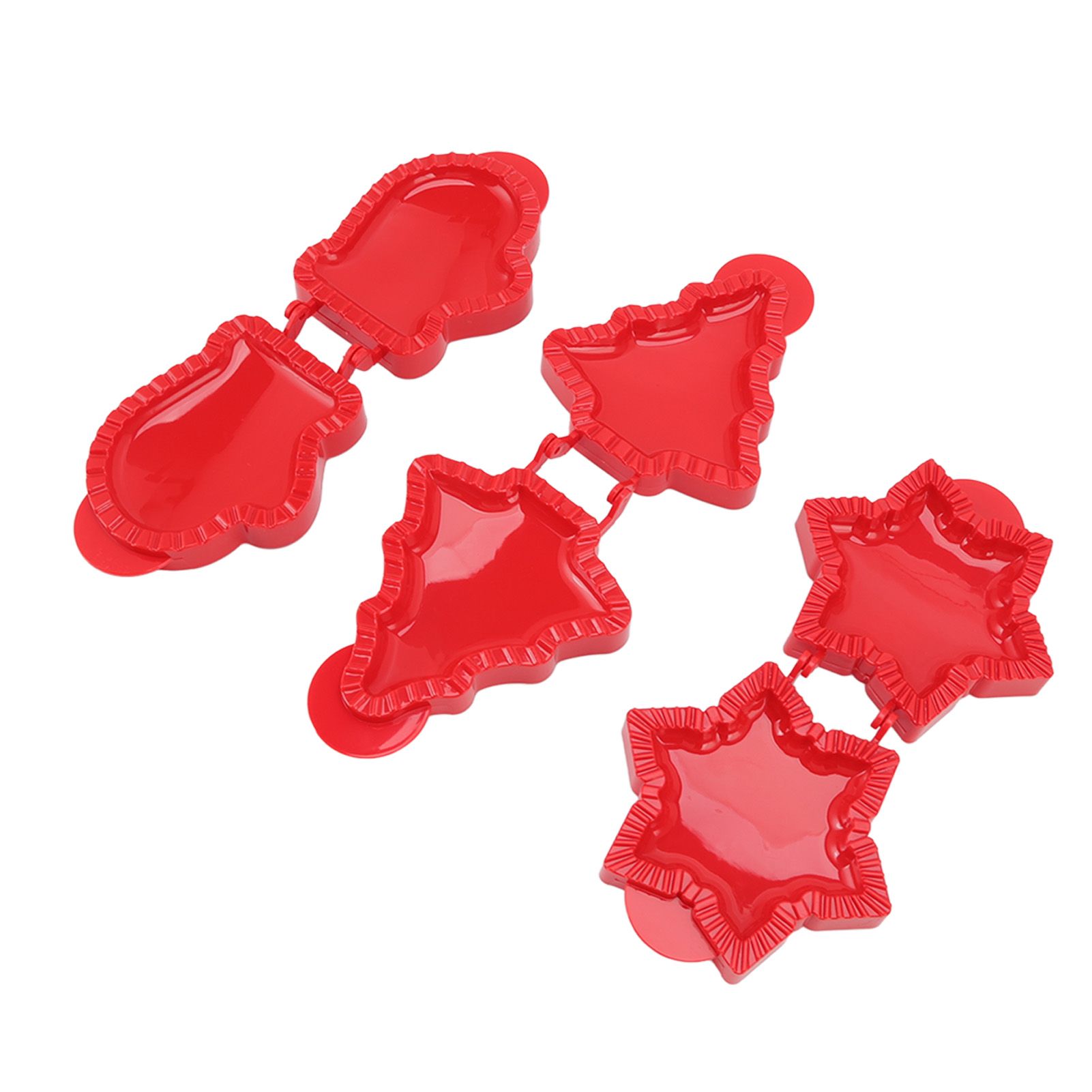 3 Pcs Pocket Pie Molds Christmas Tree Star Glove Shape Dough Presser Mini Hand view 3