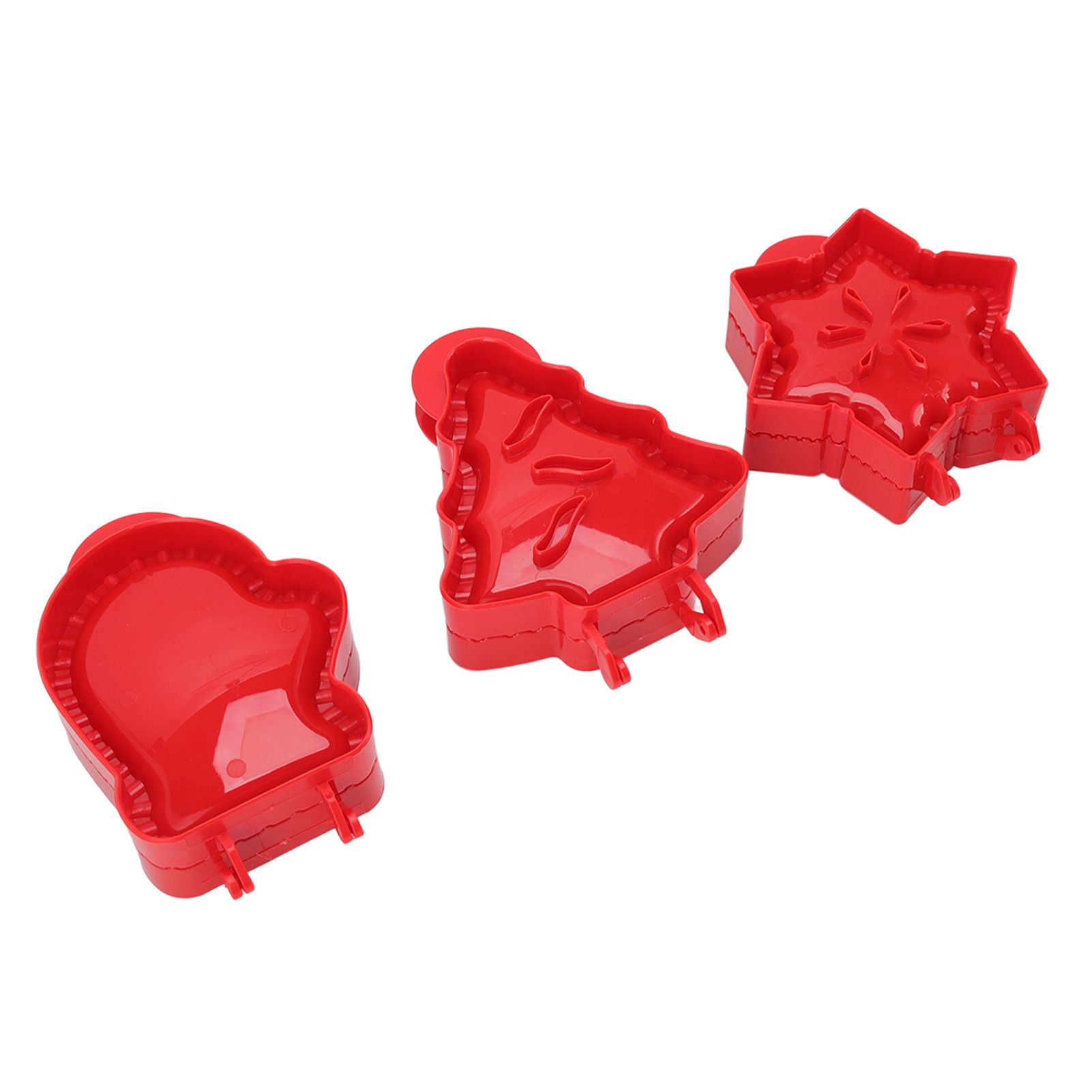 3 Pcs Pocket Pie Molds Christmas Tree Star Glove Shape Dough Presser Mini Hand view 5