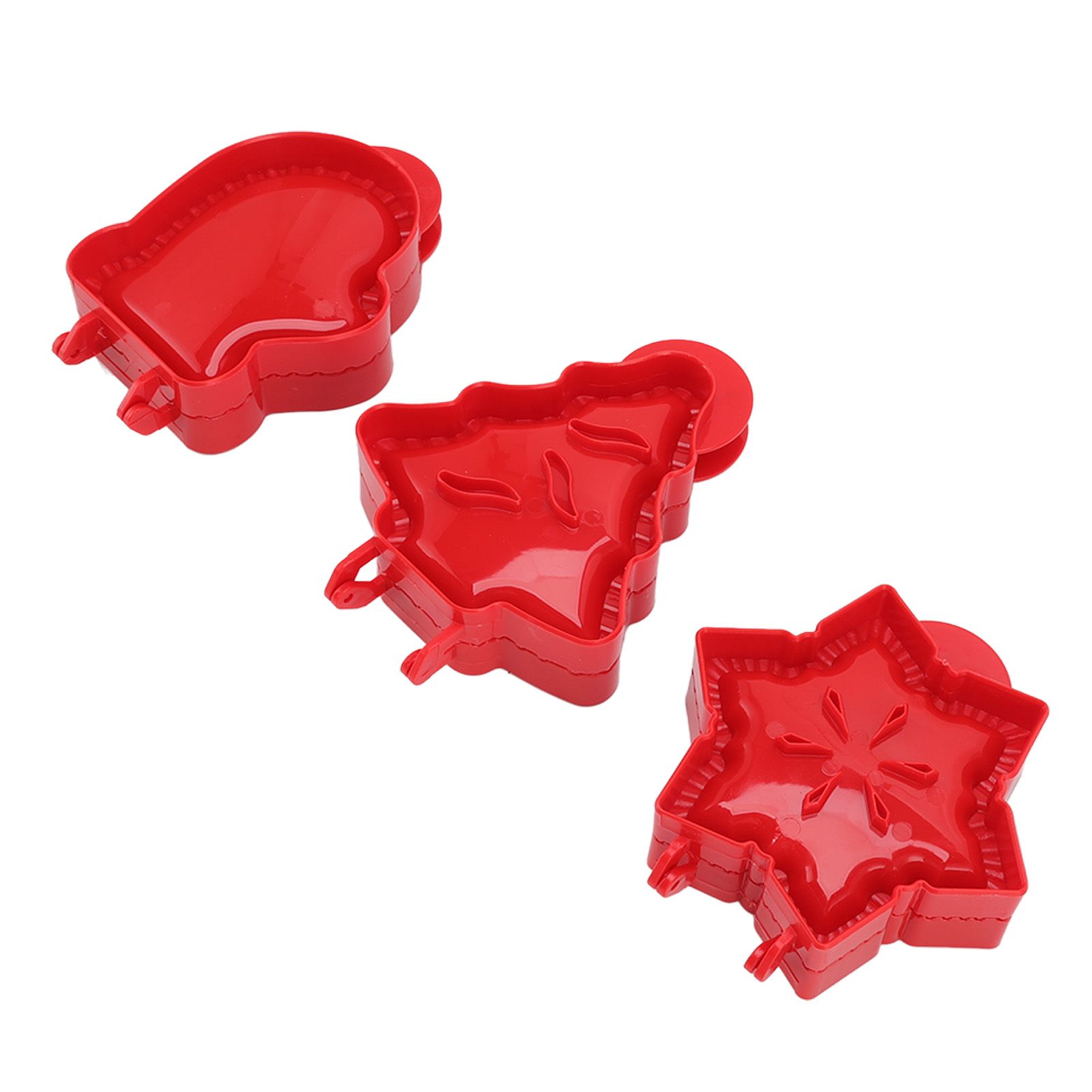 3 Pcs Pocket Pie Molds Christmas Tree Star Glove Shape Dough Presser Mini Hand view 6