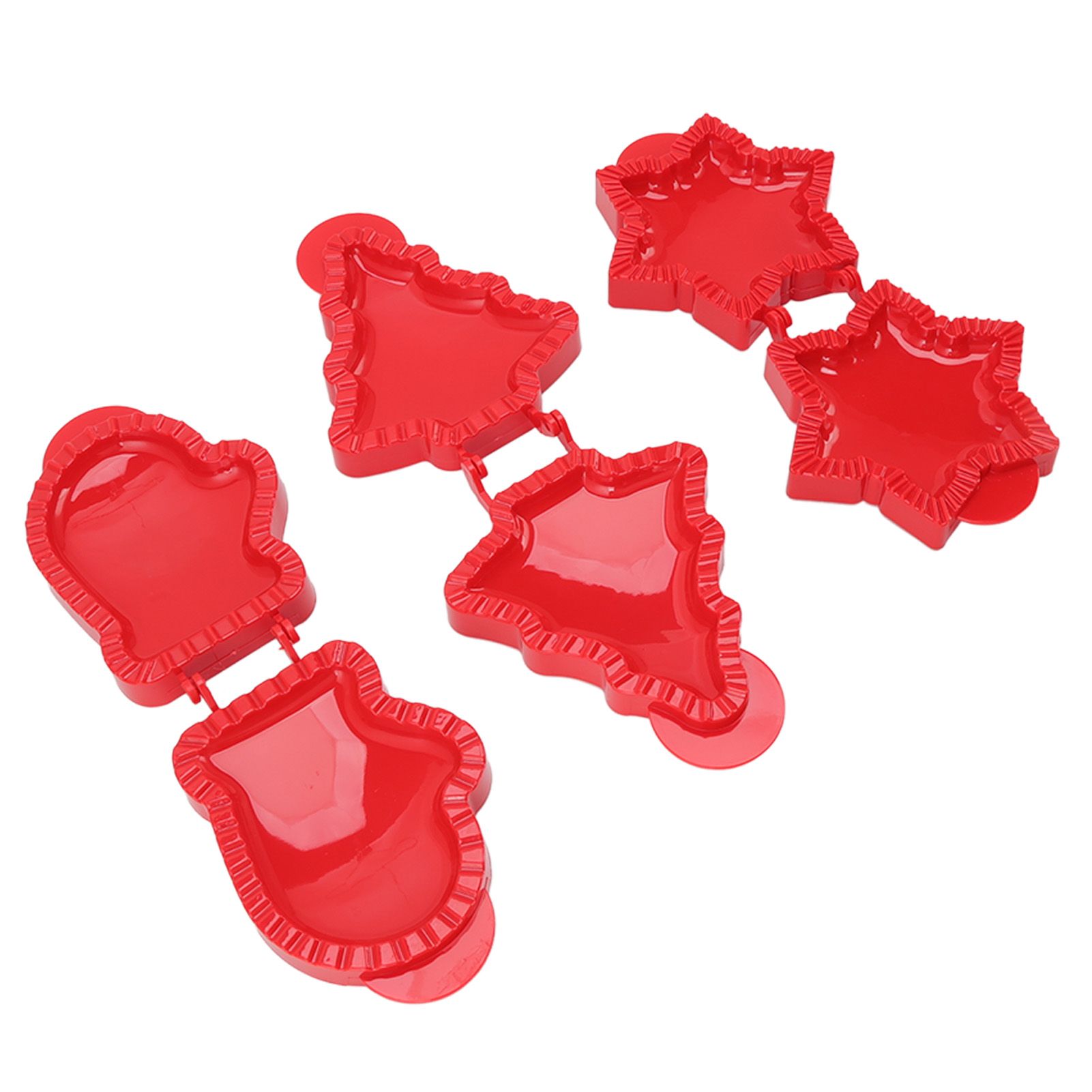 3 Pcs Pocket Pie Molds Christmas Tree Star Glove Shape Dough Presser Mini Hand view 8