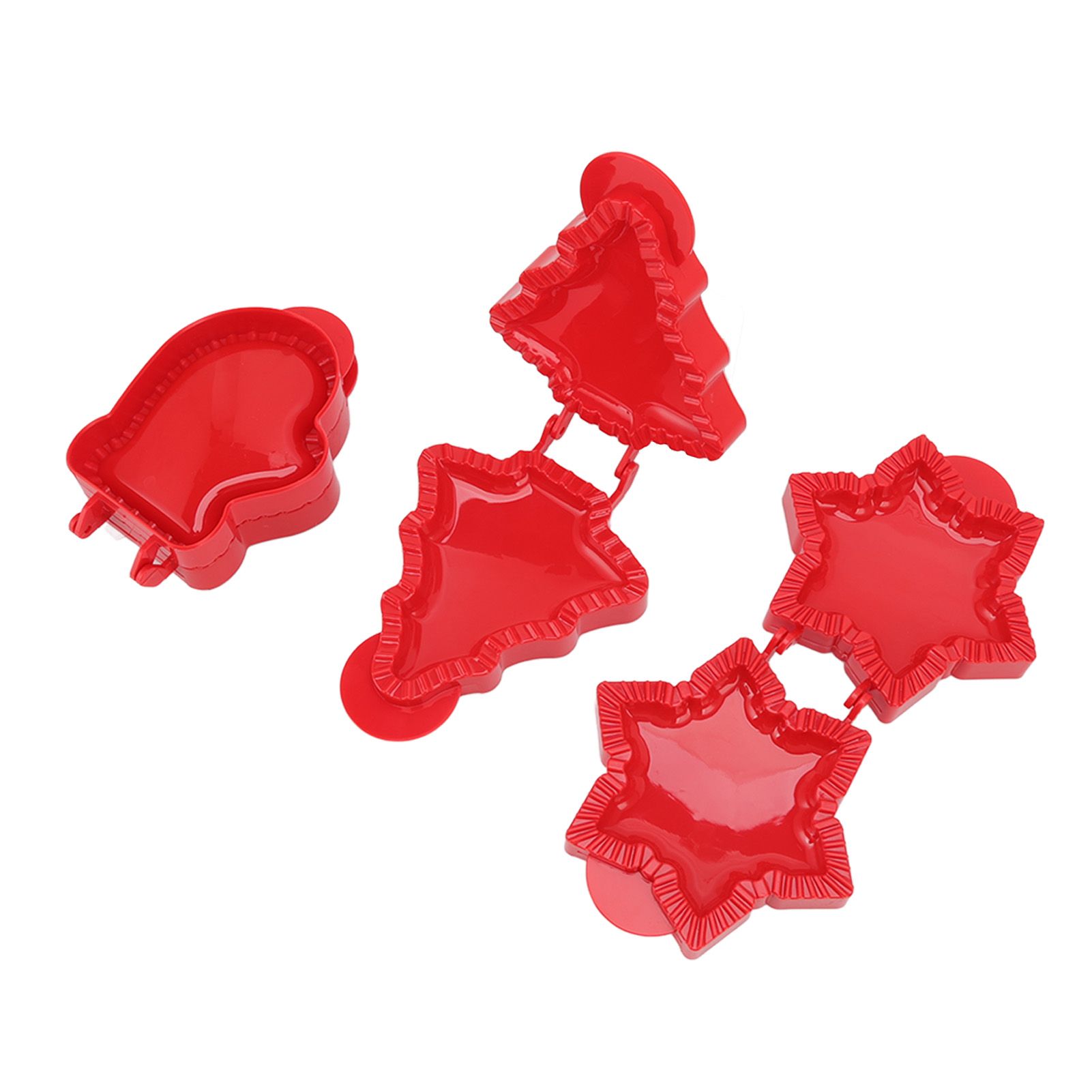 3 Pcs Pocket Pie Molds Christmas Tree Star Glove Shape Dough Presser Mini Hand view 9