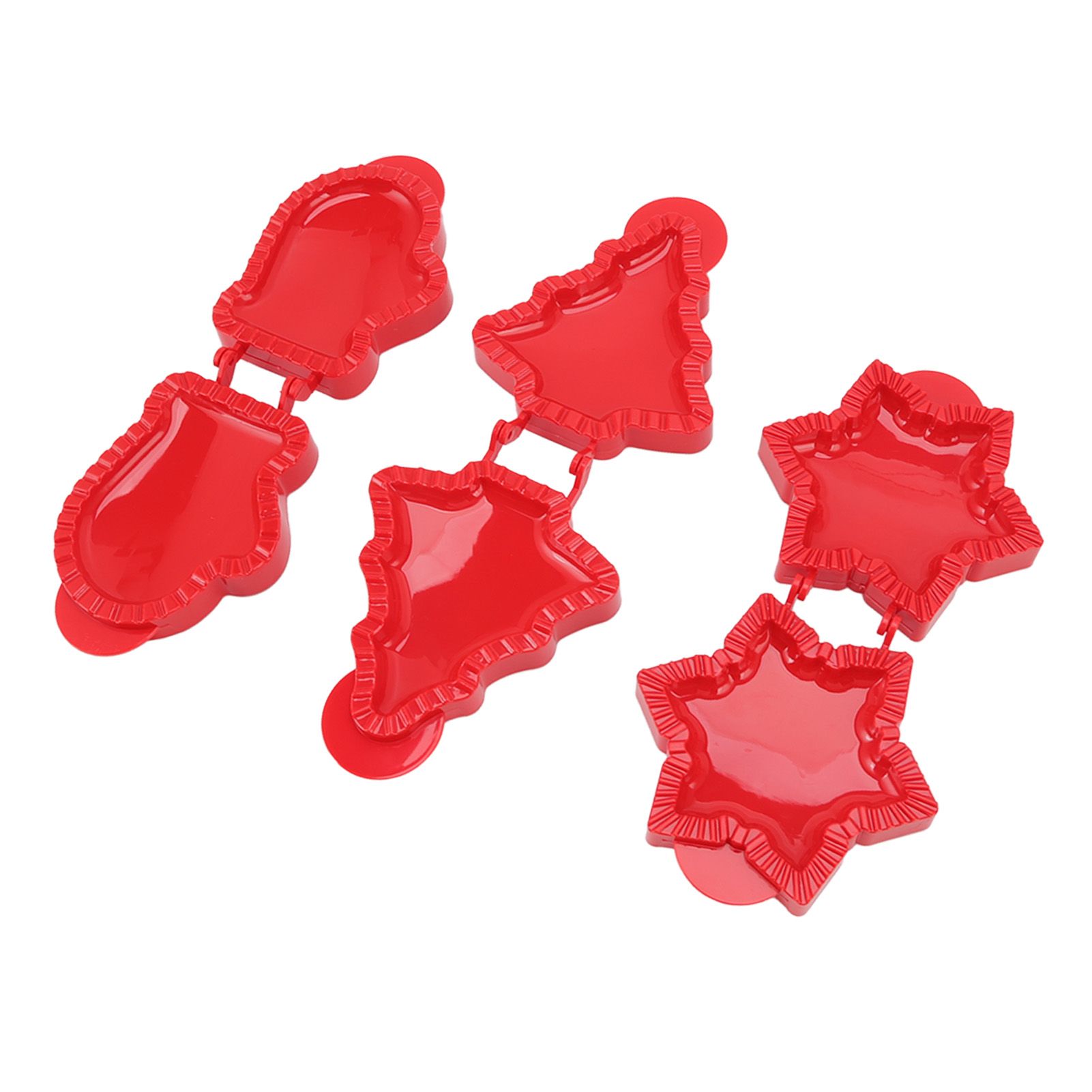 3 Pcs Pocket Pie Molds Christmas Tree Star Glove Shape Dough Presser Mini Hand view 10