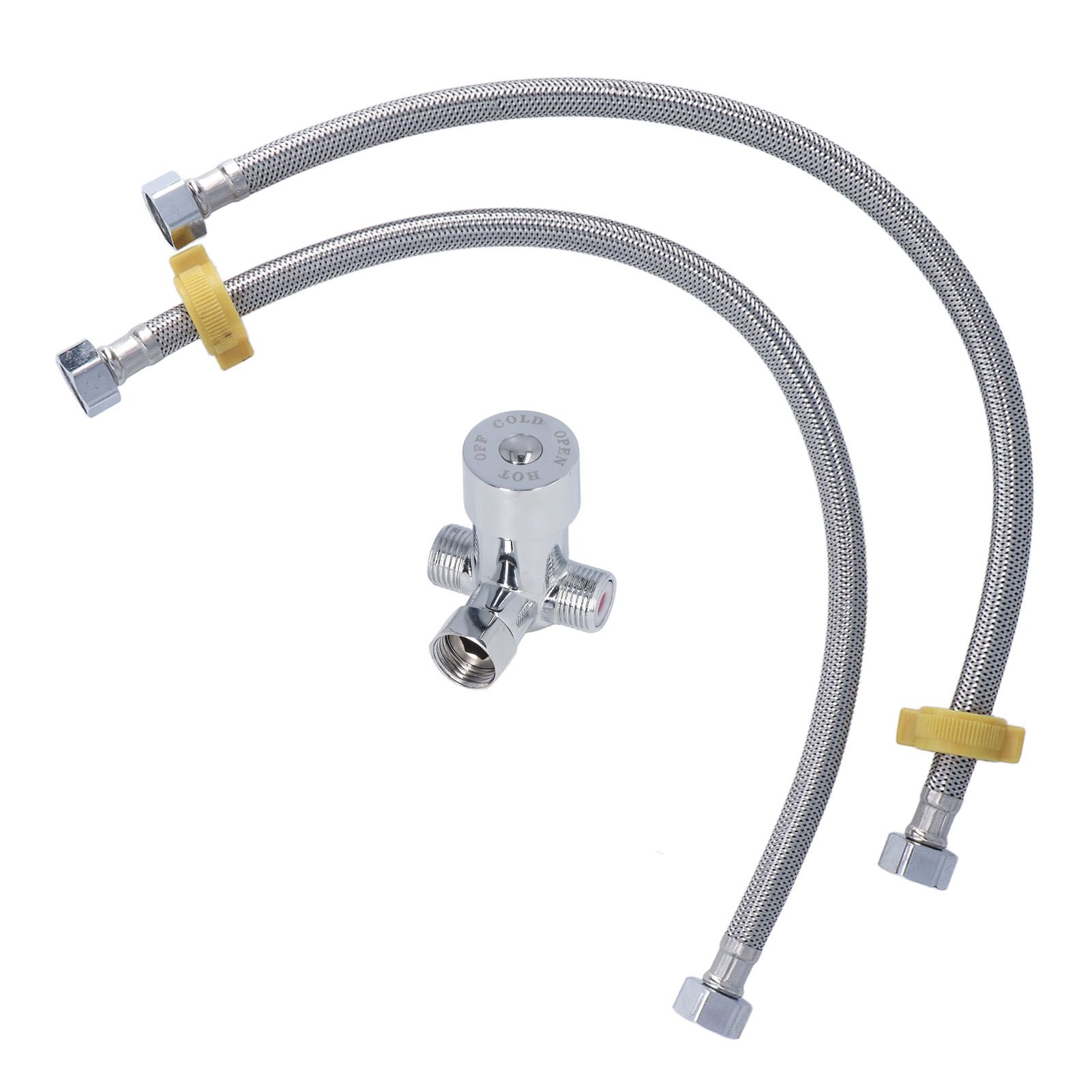 G1/2 Thread Thermostatic Mixer Valve Stainless Steel Hot Cold Water Mixing view 4