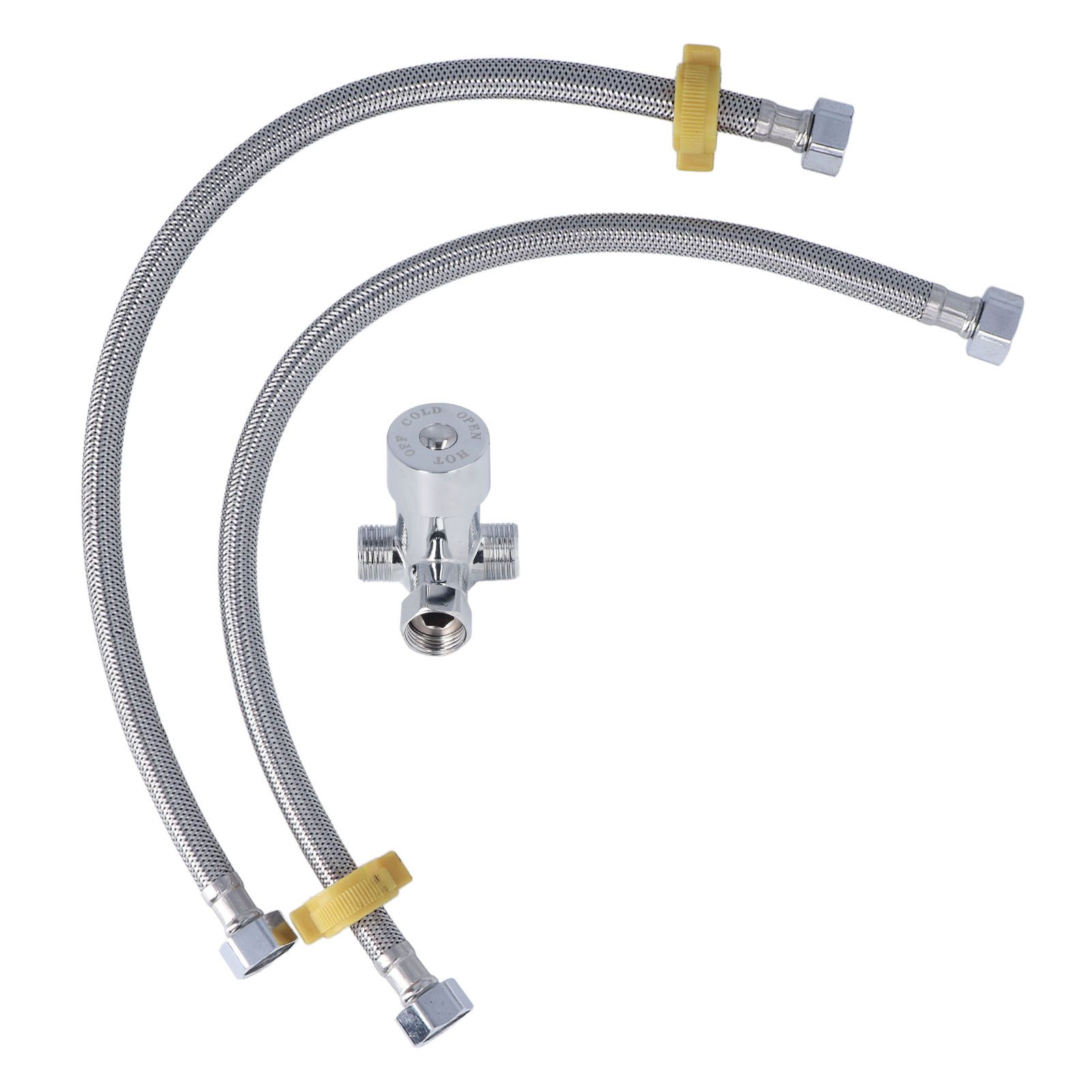 G1/2 Thread Thermostatic Mixer Valve Stainless Steel Hot Cold Water Mixing view 6