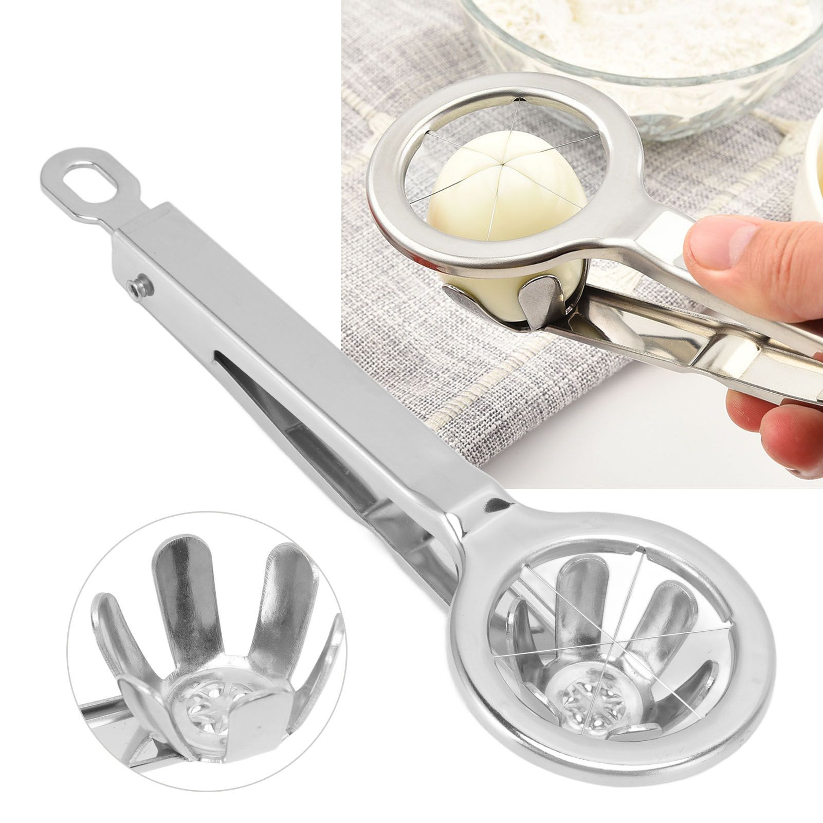 Egg Cutter 304 Stainless Steel Rust Proof Labor Saving Multi Functional Egg view 11