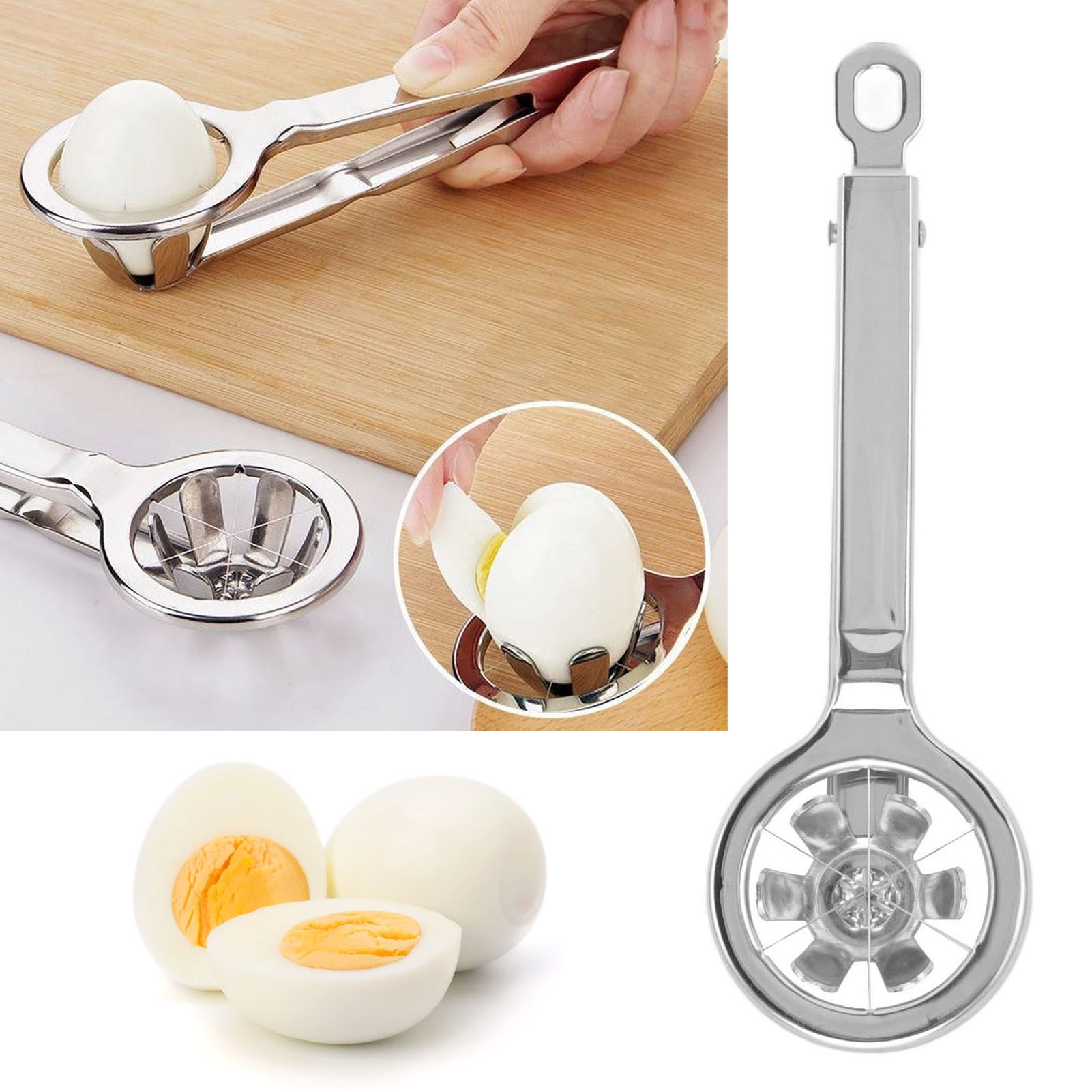 Egg Cutter 304 Stainless Steel Rust Proof Labor Saving Multi Functional Egg view 12