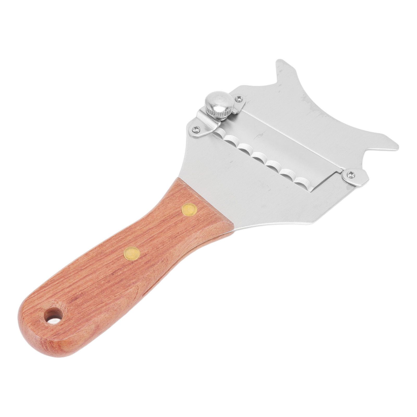 Truffle Grater Wavy Blade Wooden Handle Stainless Steel Hand Plane Cheese view 2