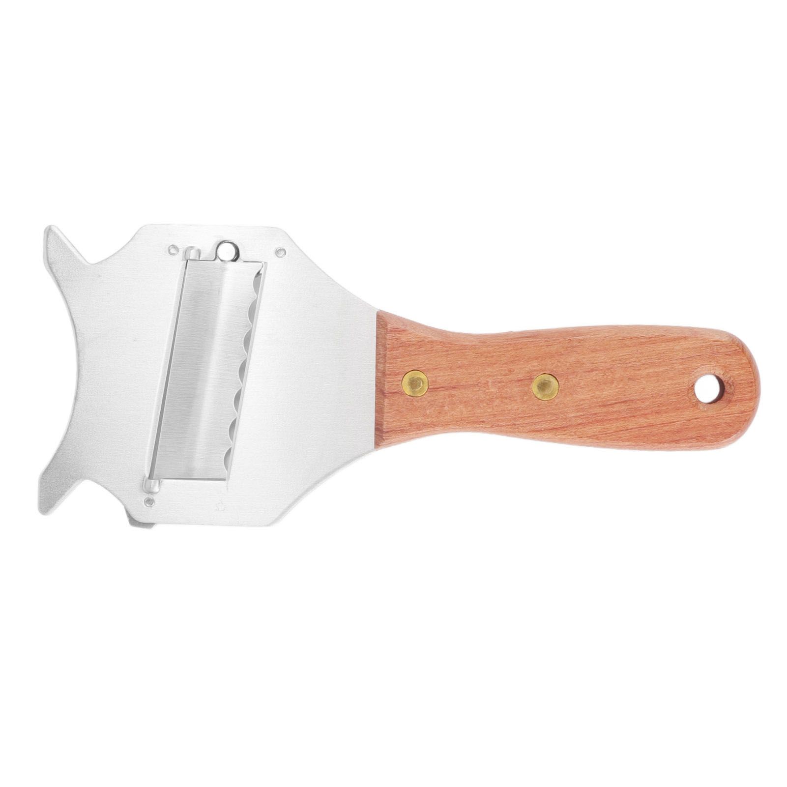 Truffle Grater Wavy Blade Wooden Handle Stainless Steel Hand Plane Cheese view 8