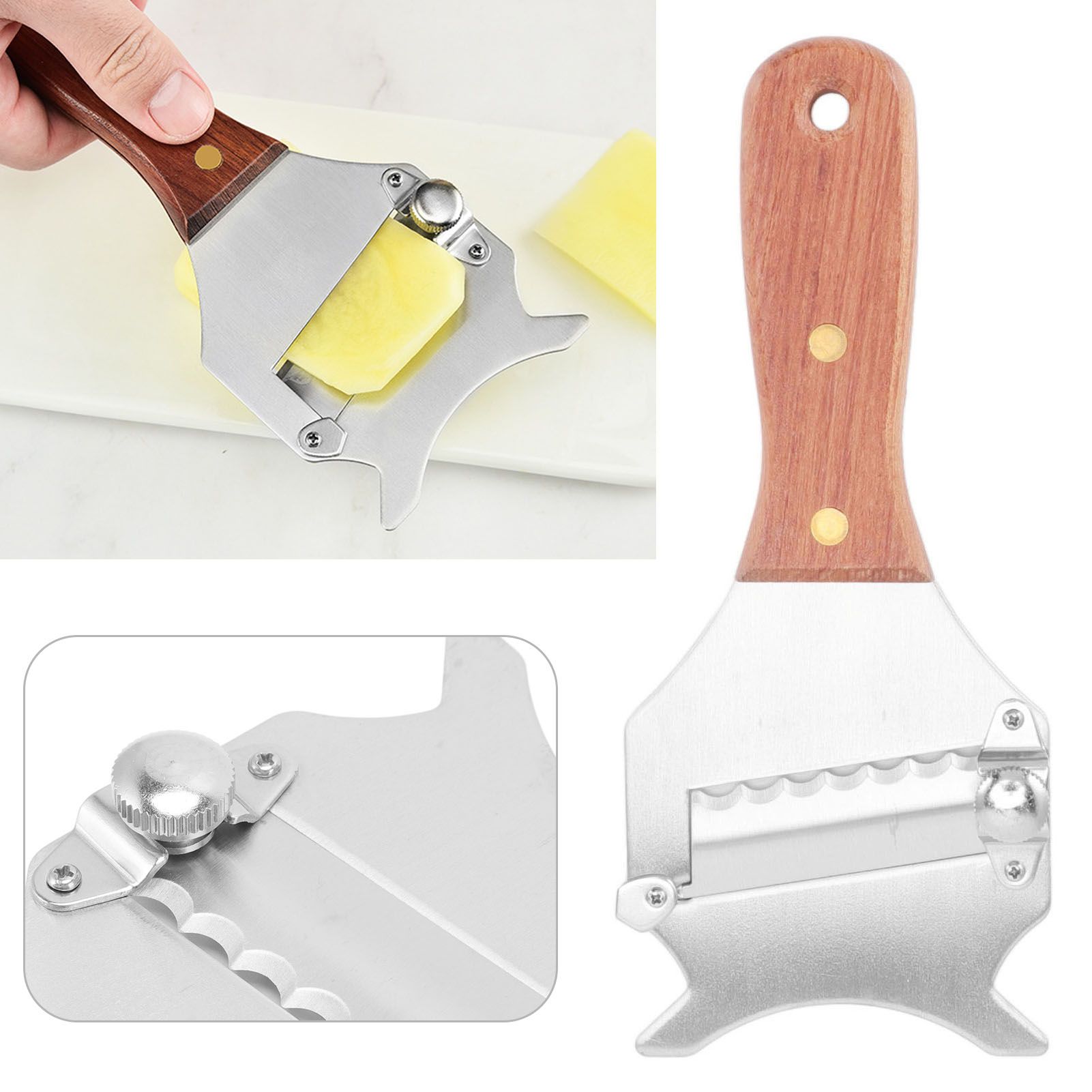 Truffle Grater Wavy Blade Wooden Handle Stainless Steel Hand Plane Cheese view 11