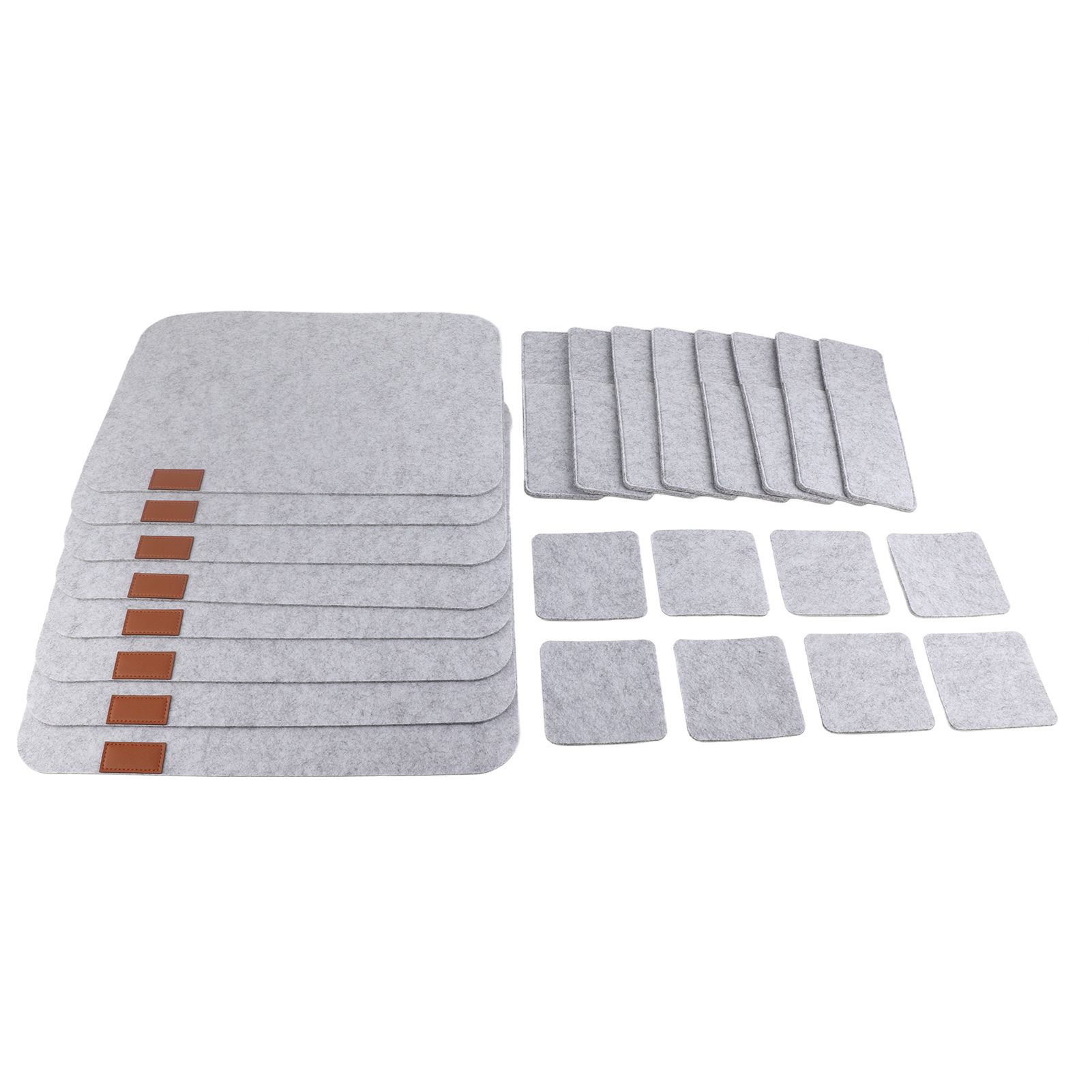 Placemat Cup Mat Set Felt Heat Insulation with Fork Bag Tableware Mat for Home — image 1