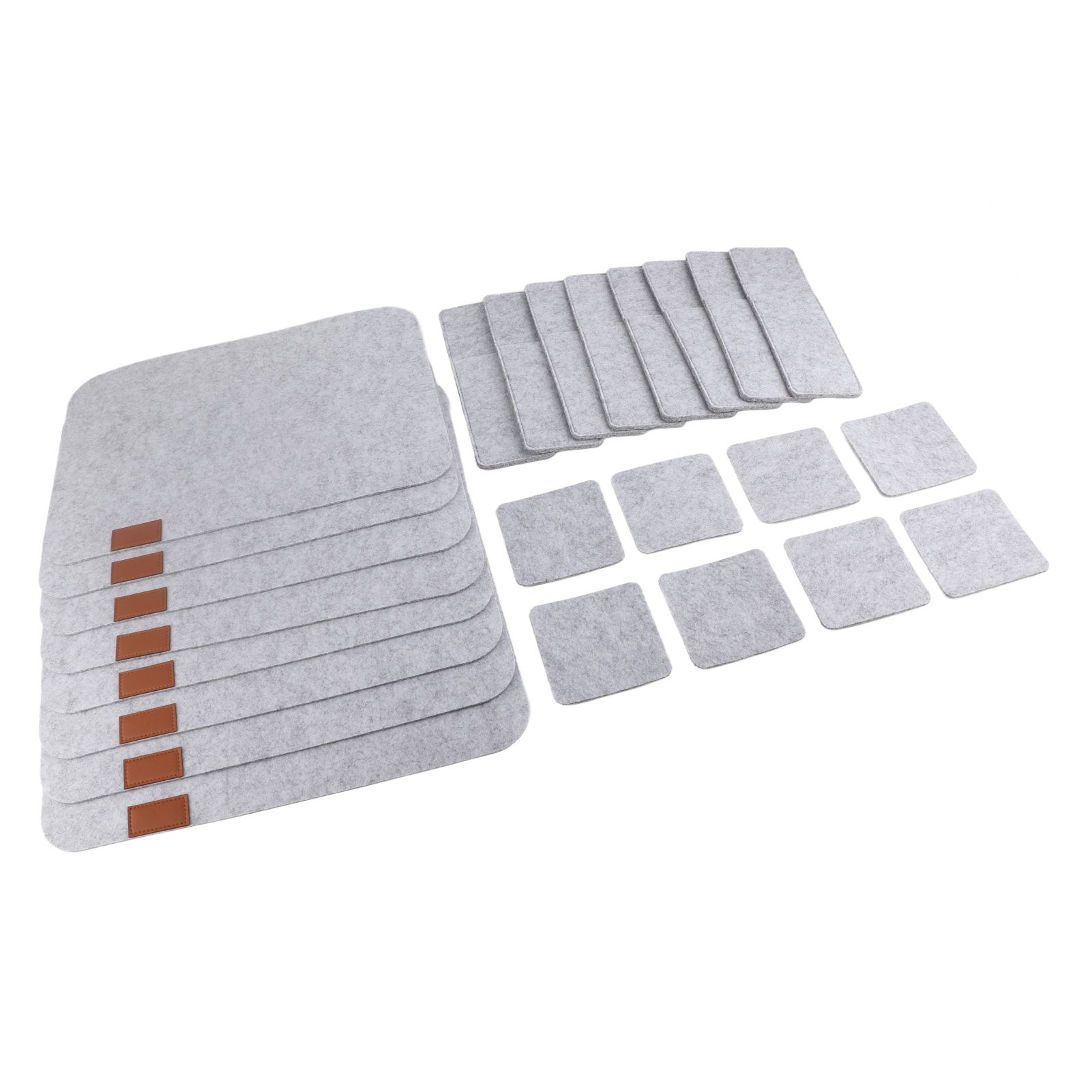 Placemat Cup Mat Set Felt Heat Insulation with Fork Bag Tableware Mat for Home view 3