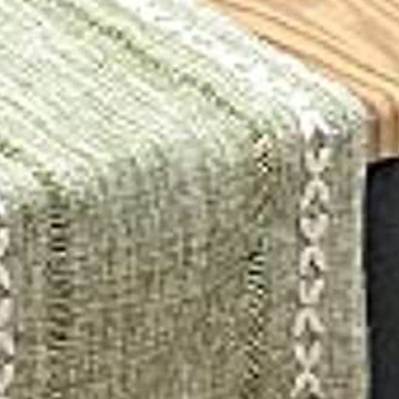 Retro Table Runner Elegant Hand Woven Cotton Linen Dining Table Runner with view 2