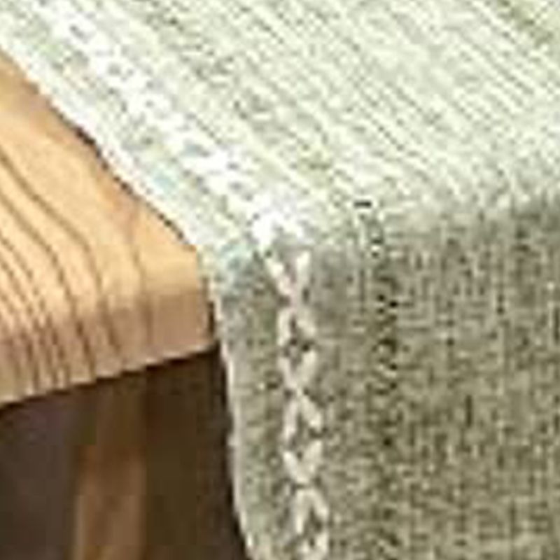 Retro Table Runner Elegant Hand Woven Cotton Linen Dining Table Runner with view 3