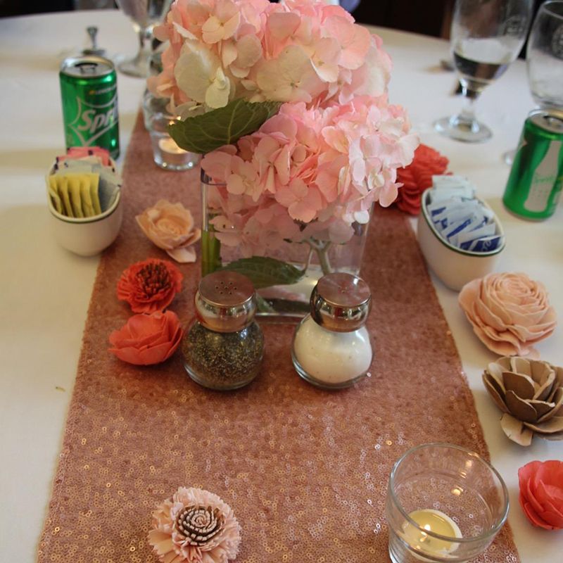 Sequin Table Runner 30x300cm Shiny Exquisite Decorative 3mm Sequins Table view 4
