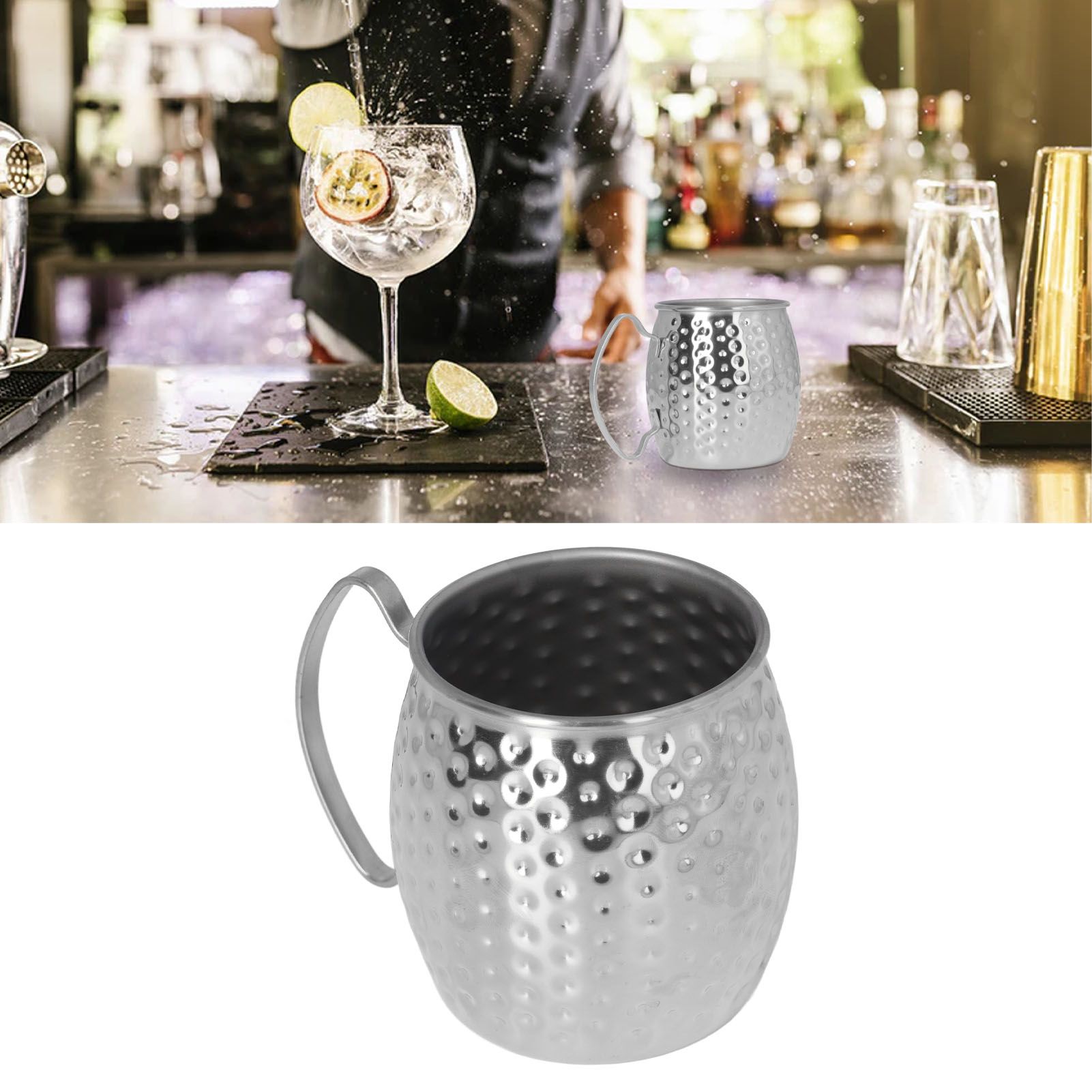 Moscow Mule Mug Exquisite 304 Stainless Steel 500ml Large Capacity Cocktail view 12