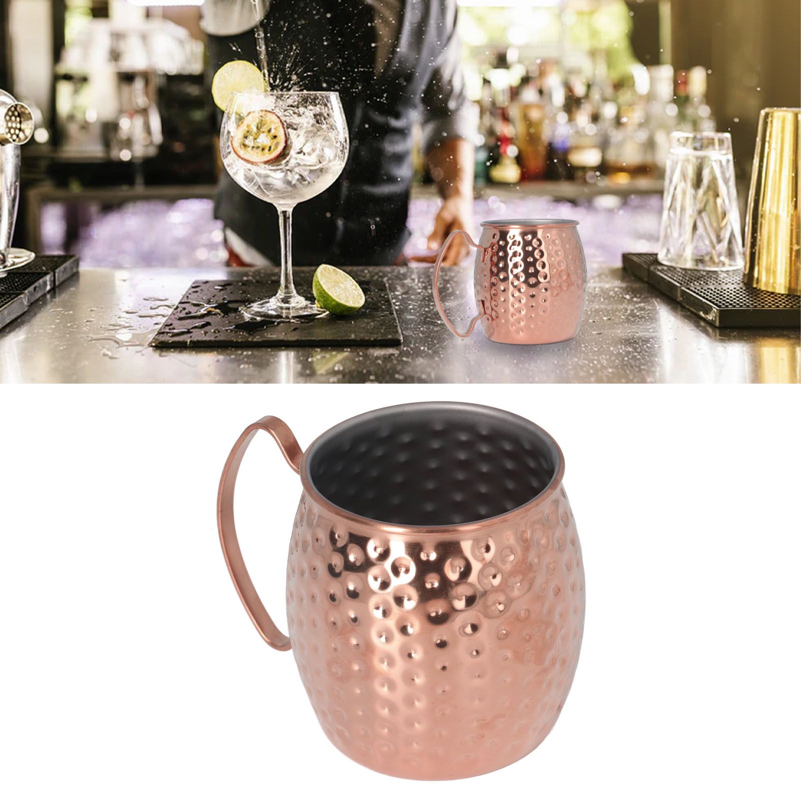 Moscow Mule Mug Exquisite 304 Stainless Steel 500ml Large Capacity Cocktail view 12