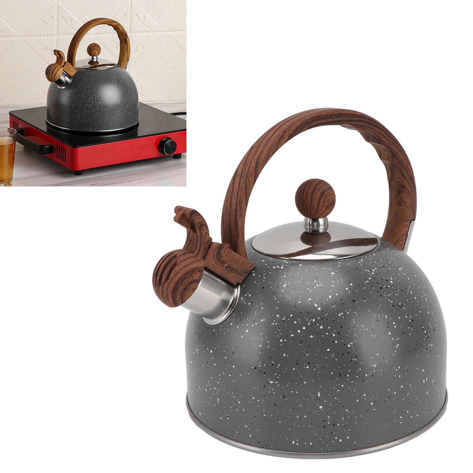 Whistling Kettle 2.5L Capacity Stainless Steel Stovetop Teapot for Water view 11