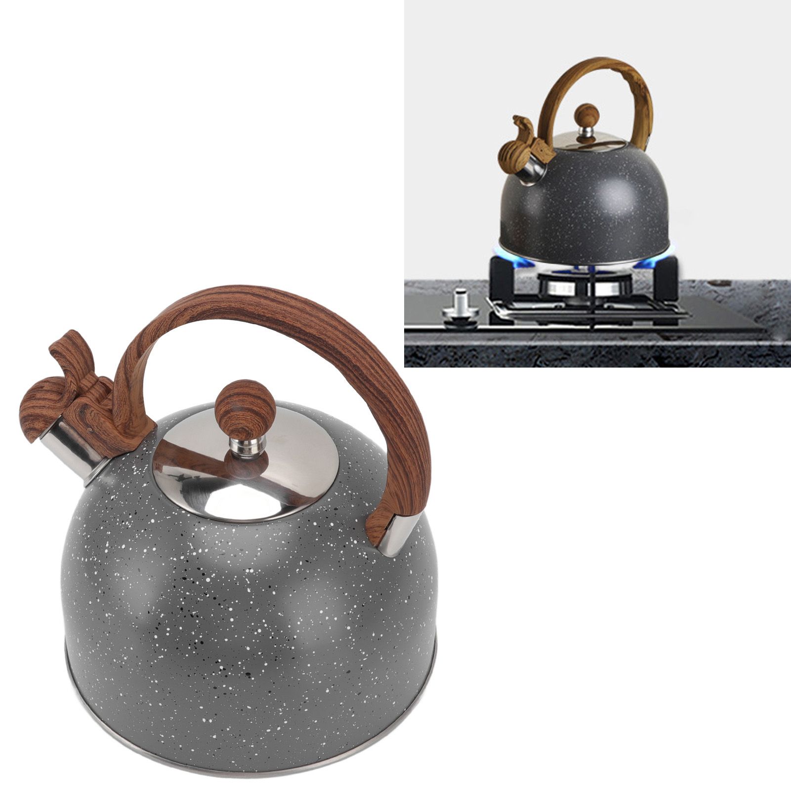 Whistling Kettle 2.5L Capacity Stainless Steel Stovetop Teapot for Water view 12