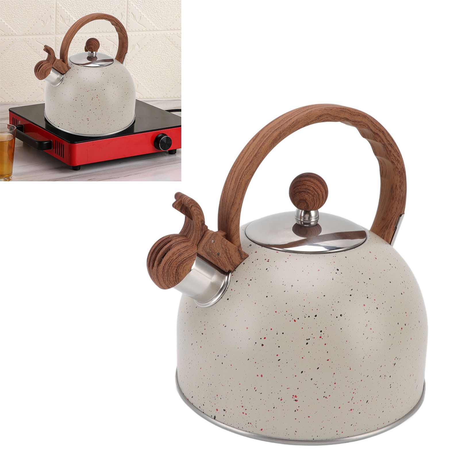 Whistling Kettle 2.5L Capacity Stainless Steel Stovetop Teapot for Water view 11