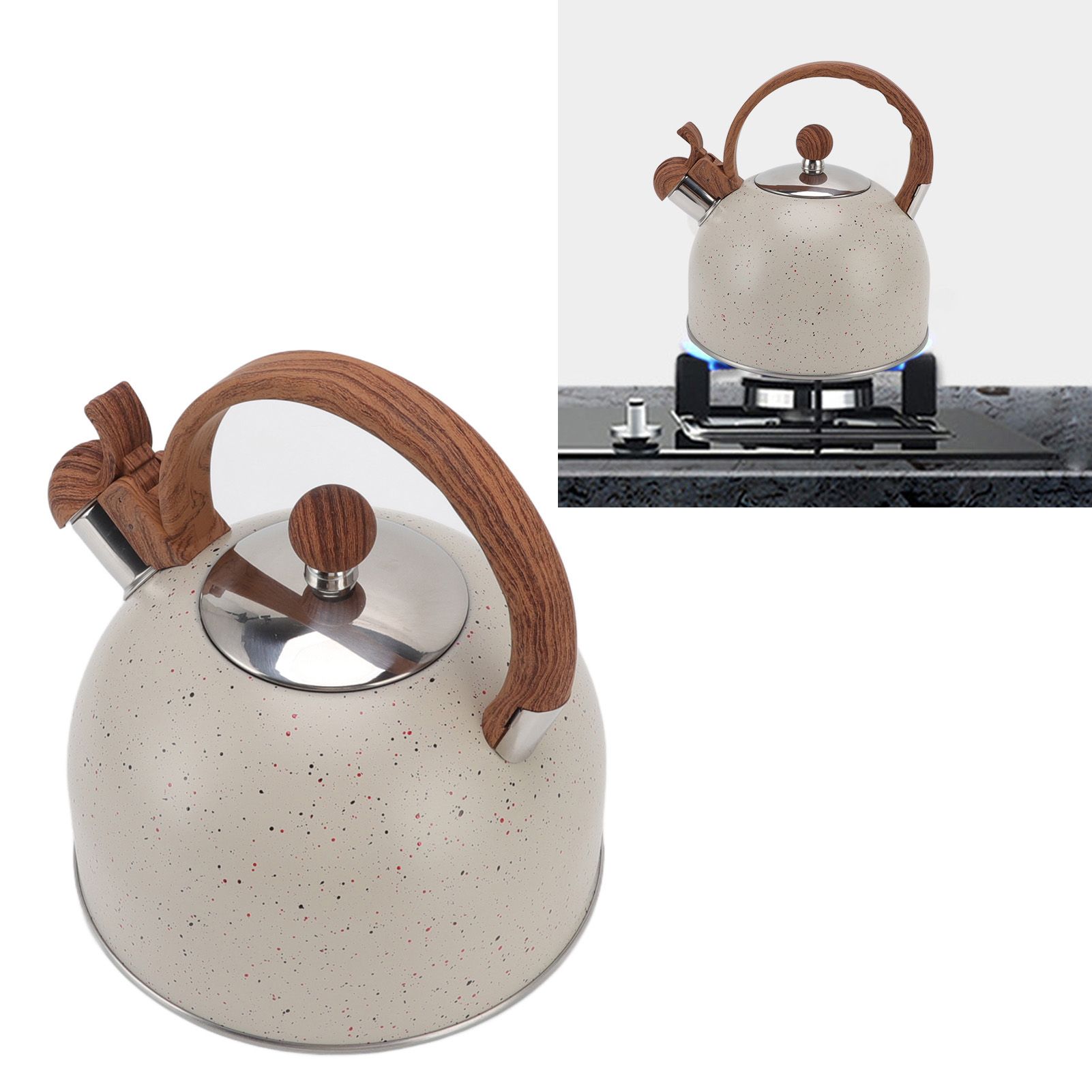 Whistling Kettle 2.5L Capacity Stainless Steel Stovetop Teapot for Water view 12