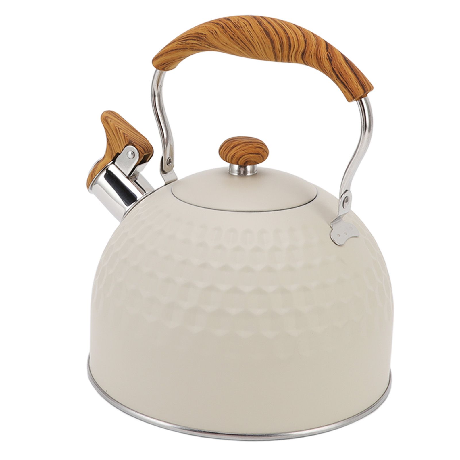 Whistling Kettle 2.5L Stainless Steel Efficient Uniform Heating Stovetop view 3