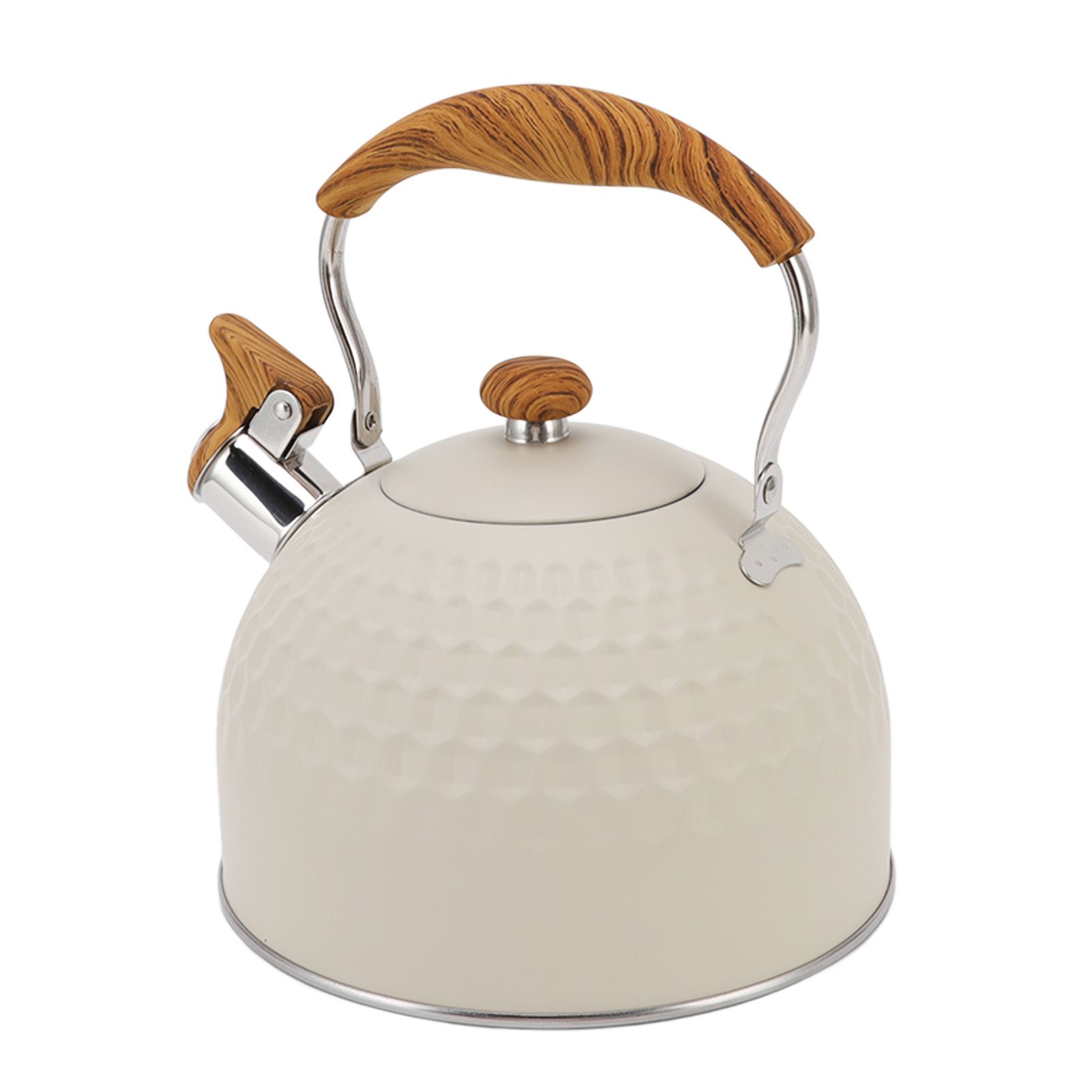 Whistling Kettle 2.5L Stainless Steel Efficient Uniform Heating Stovetop view 4