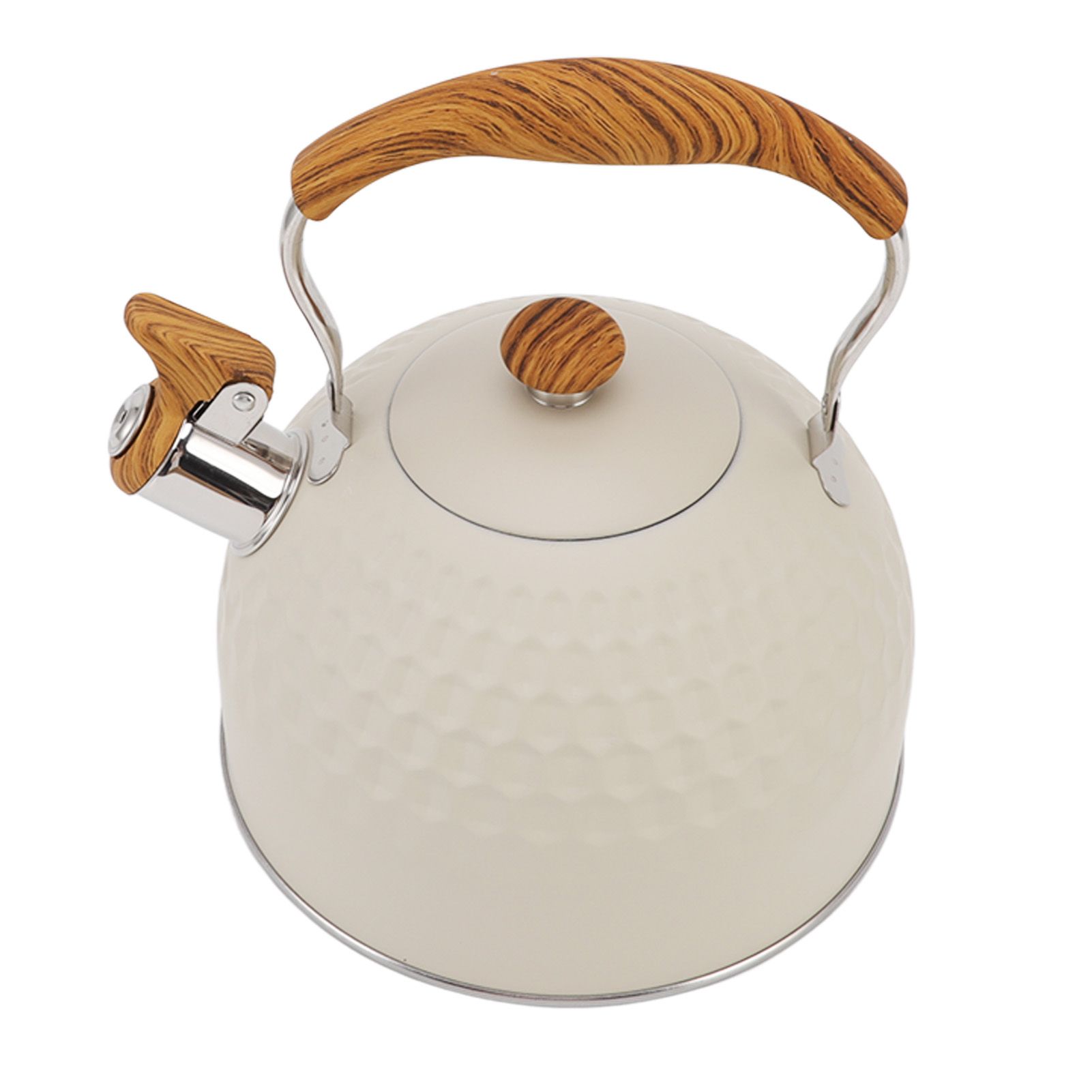 Whistling Kettle 2.5L Stainless Steel Efficient Uniform Heating Stovetop view 7