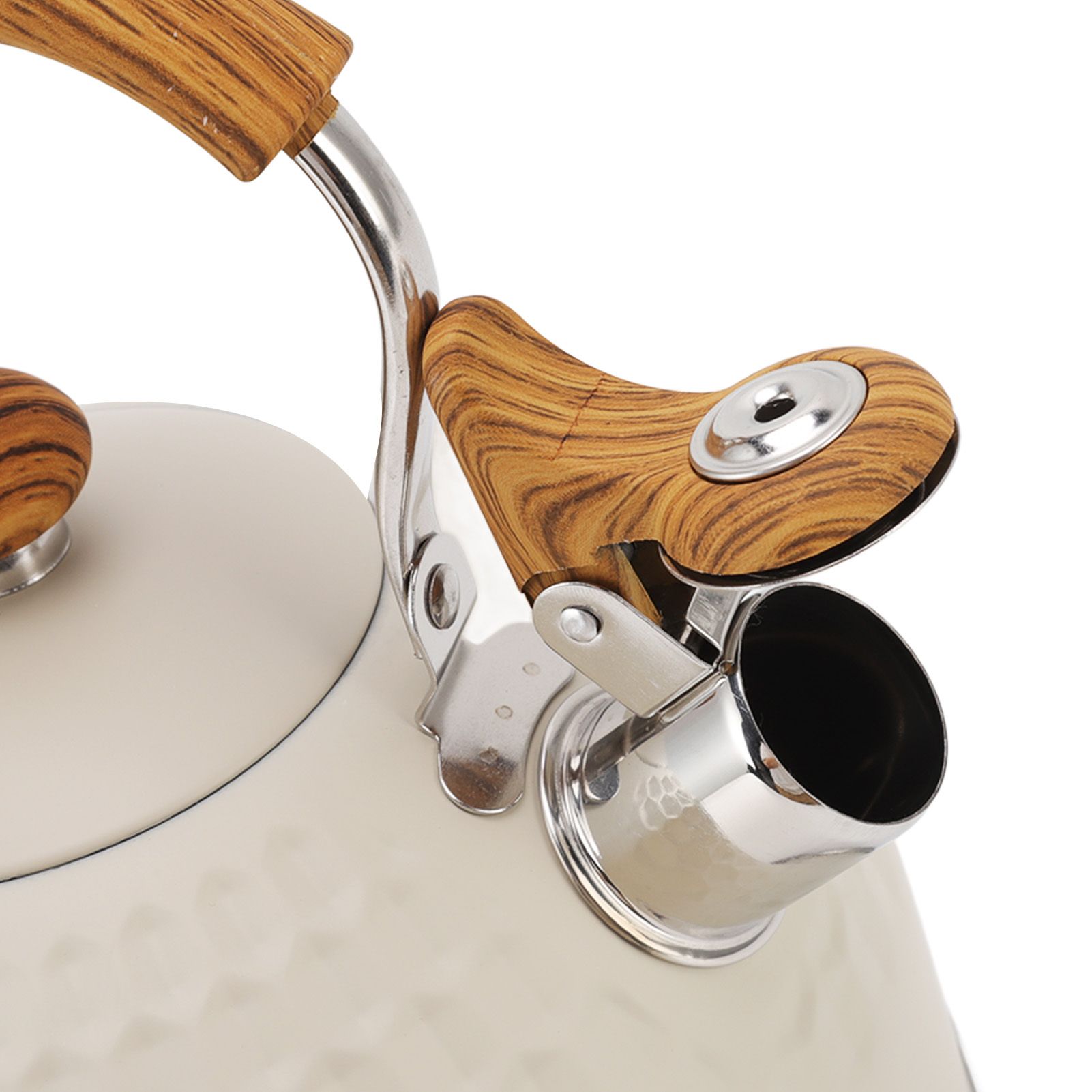 Whistling Kettle 2.5L Stainless Steel Efficient Uniform Heating Stovetop view 13