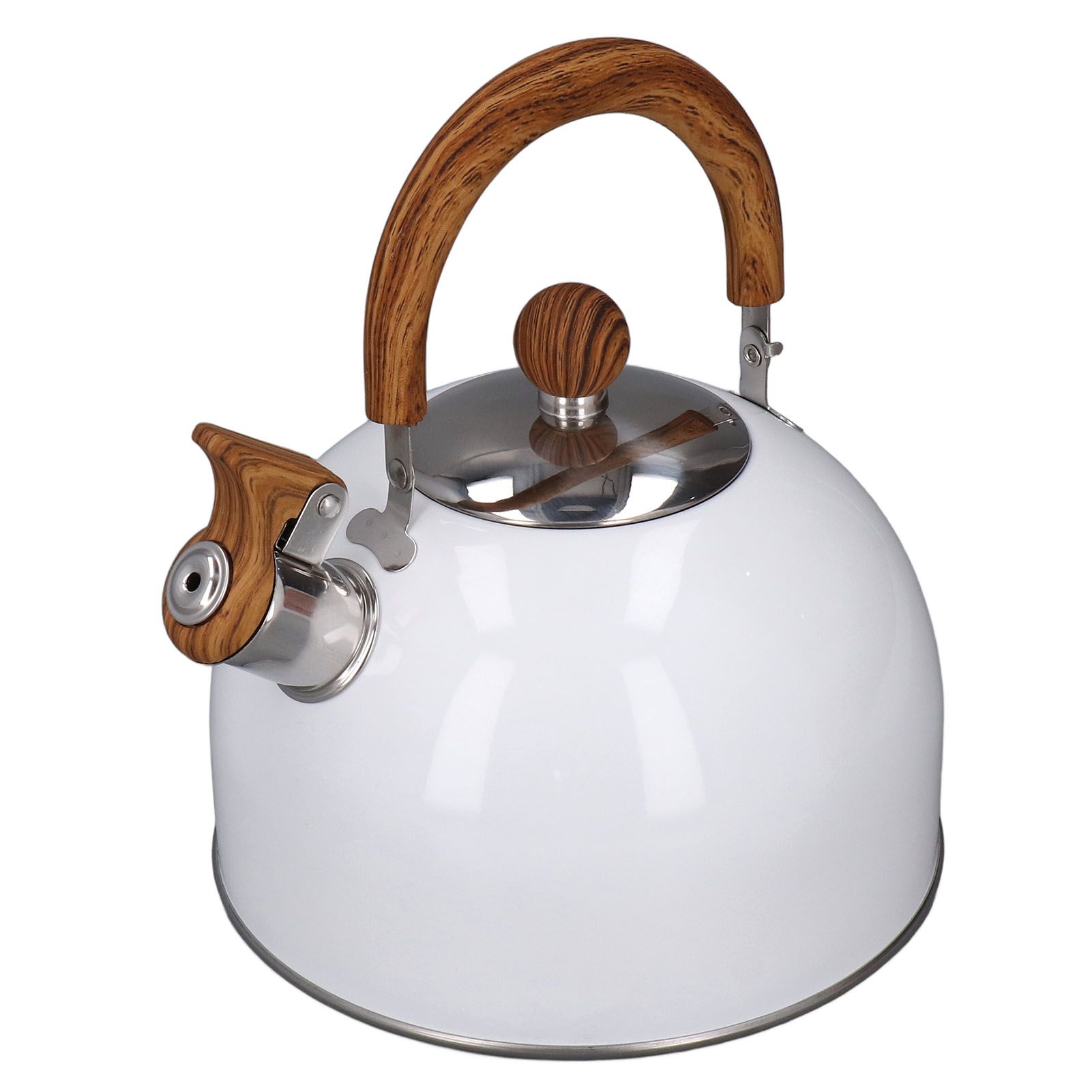 Whistling Kettle 2.5L Capacity White 304 Stainless Steel Fast Heating