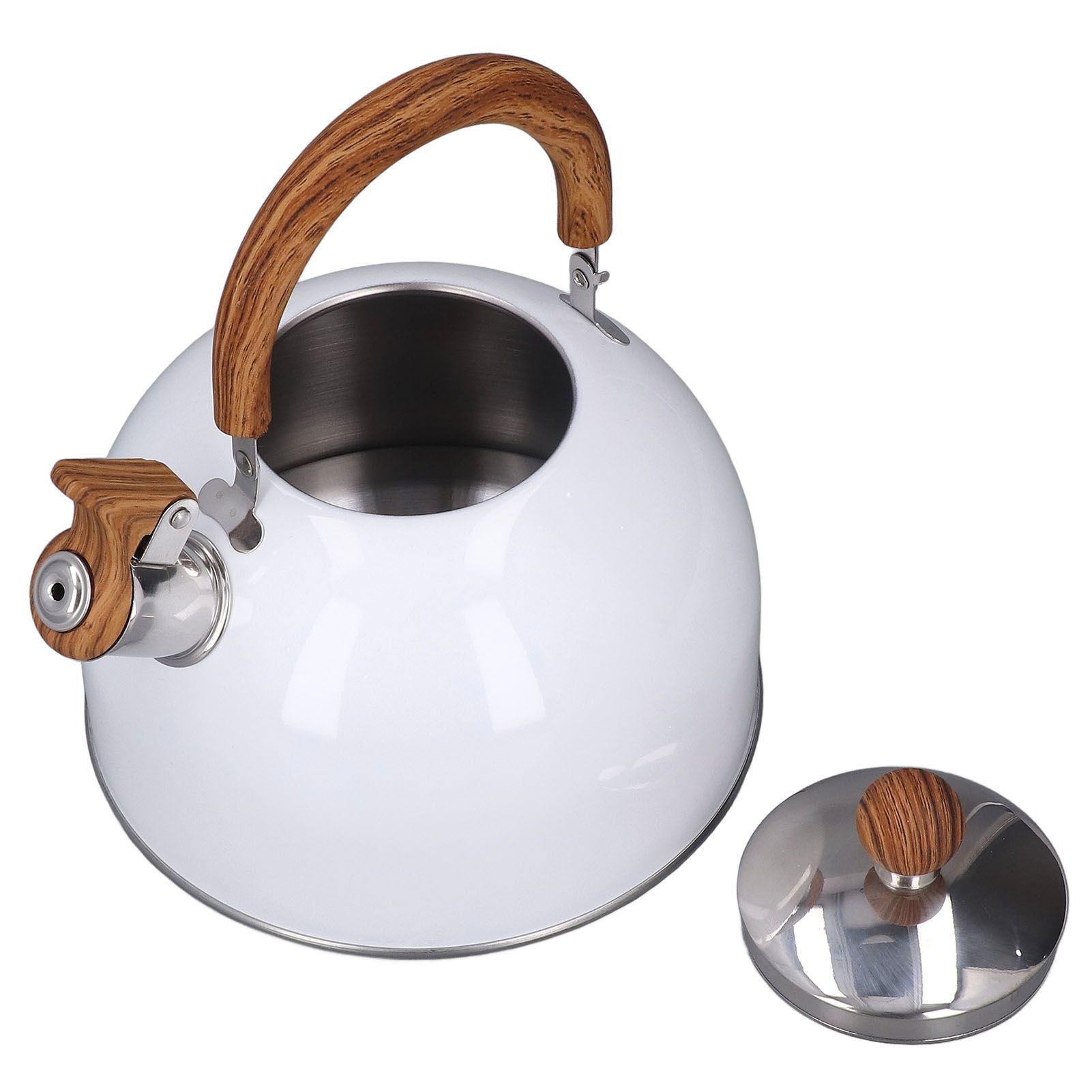 Whistling Kettle 2.5L Capacity White 304 Stainless Steel Fast Heating view 2