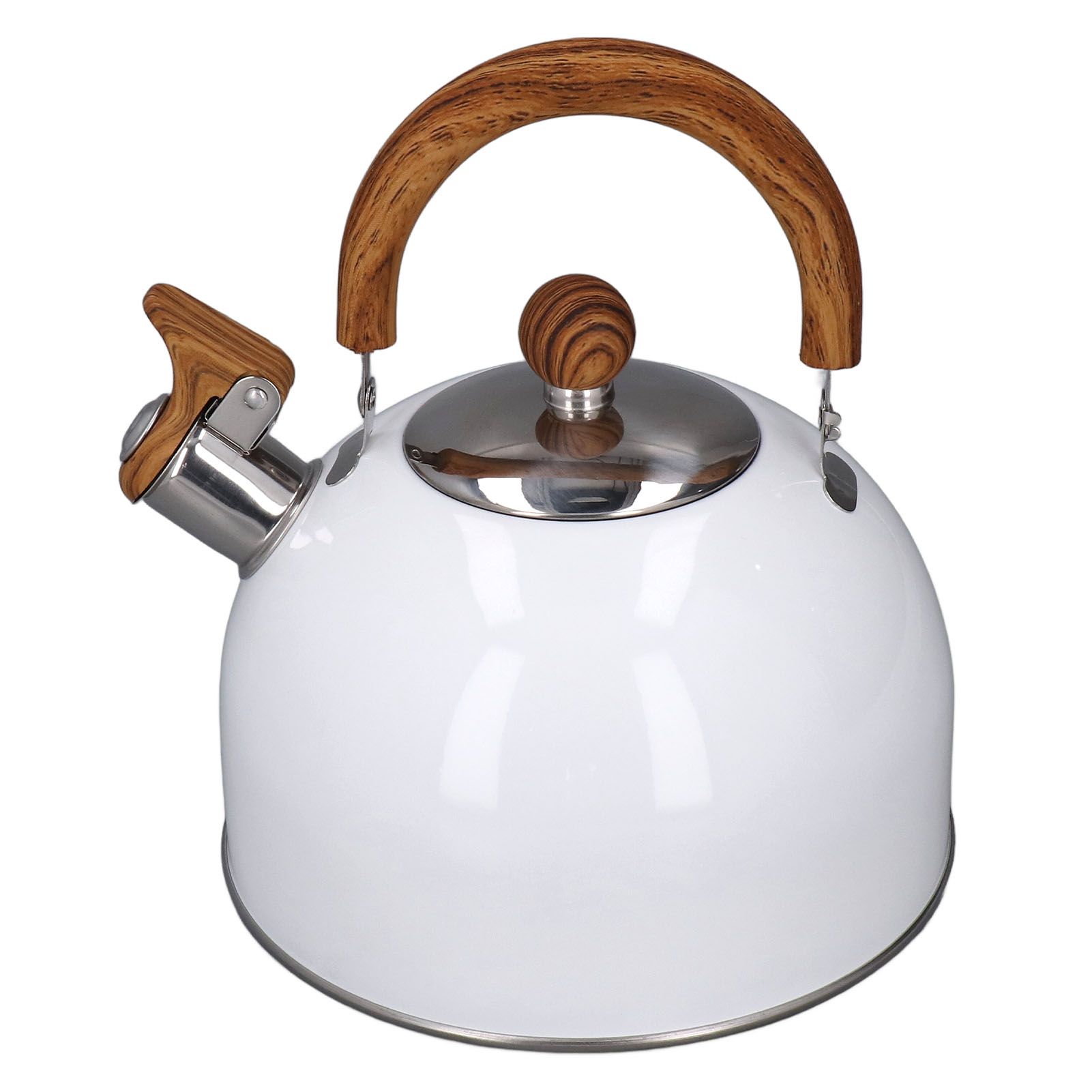 Whistling Kettle 2.5L Capacity White 304 Stainless Steel Fast Heating view 3