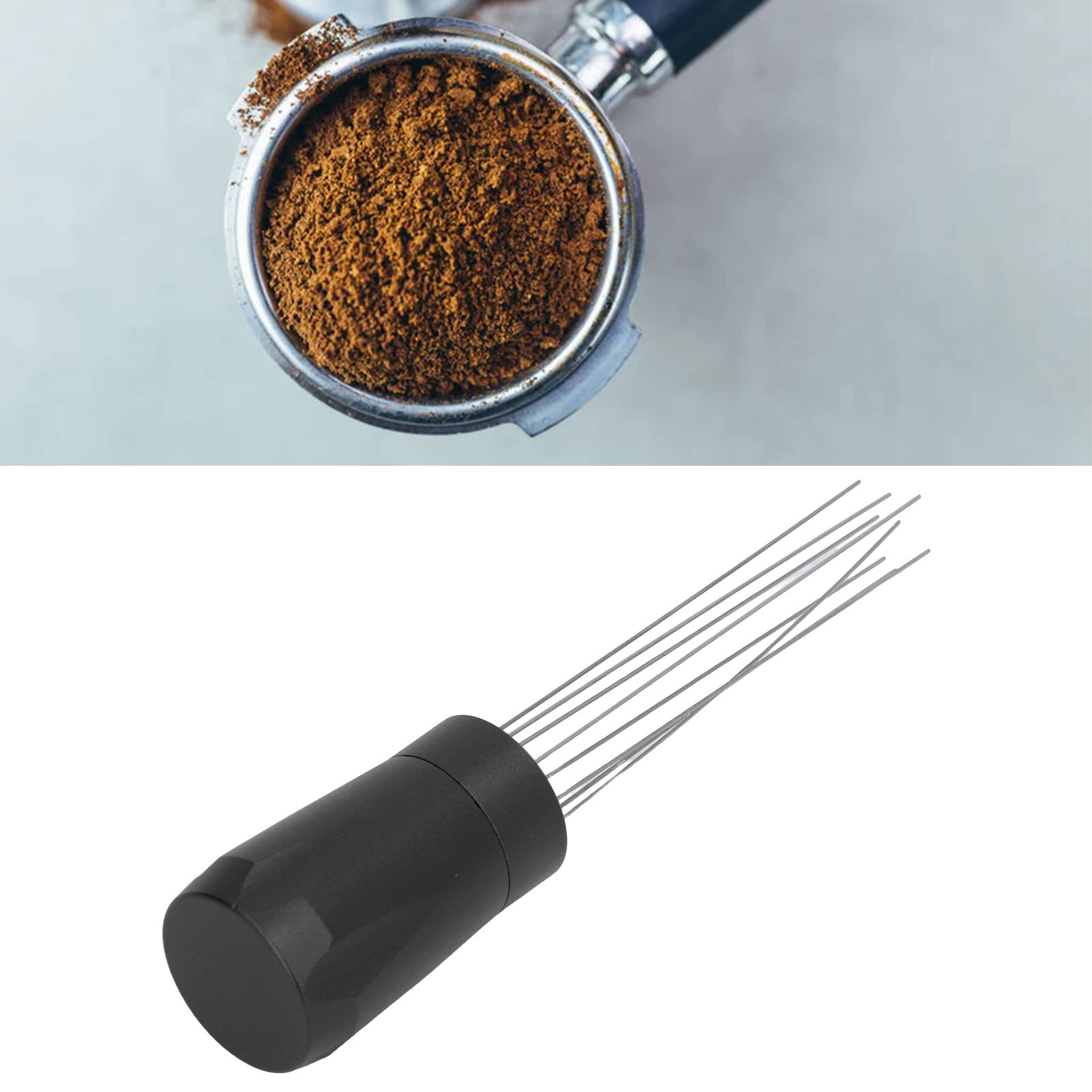 Coffee Distribution Tool Stainless Steel Aluminum Alloy Ergonomic Handle Easy view 11