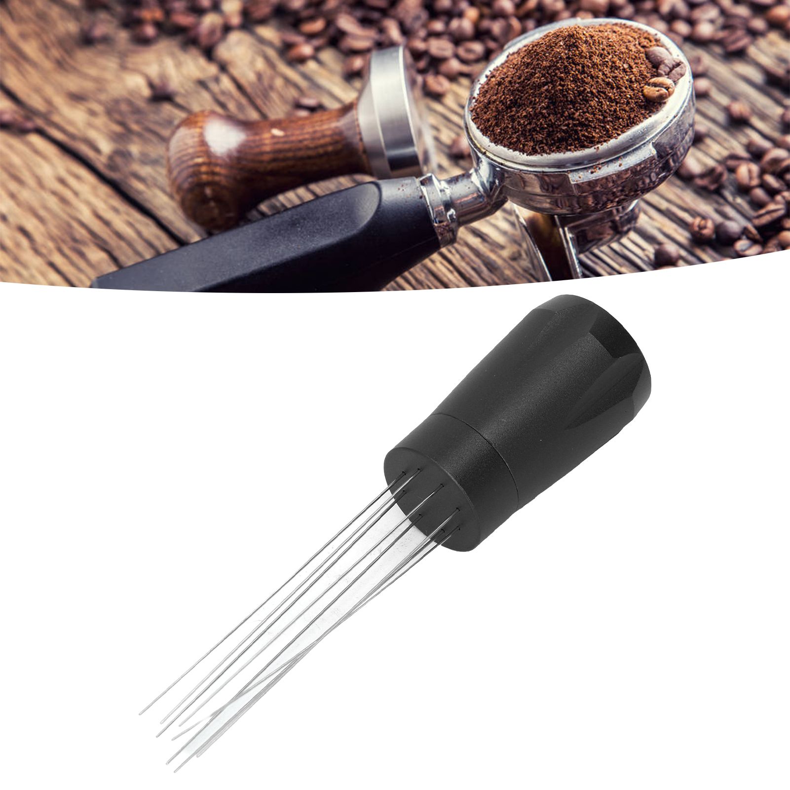 Coffee Distribution Tool Stainless Steel Aluminum Alloy Ergonomic Handle Easy view 12