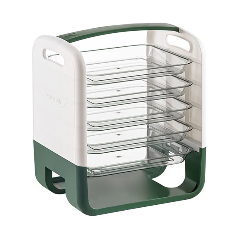 Four Layers Dish Preparation Plate Drawer Design Plastic Vegetable Preparation — image 1