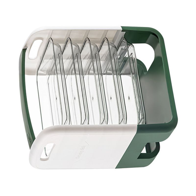 Four Layers Dish Preparation Plate Drawer Design Plastic Vegetable Preparation view 3