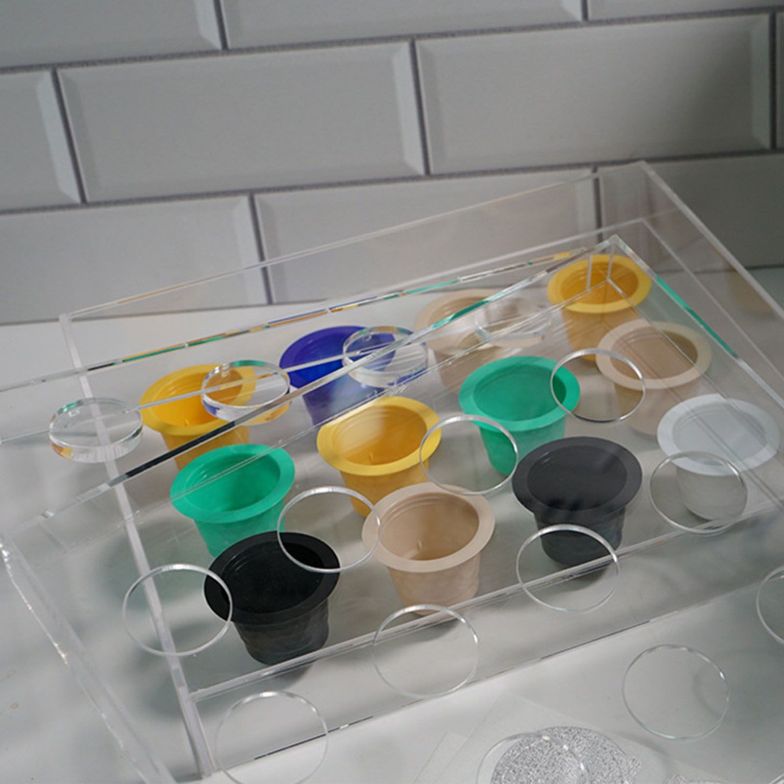 12 Holes Manual Coffee Capsules Filling Board Reusable Coffee Capsule Holder view 12