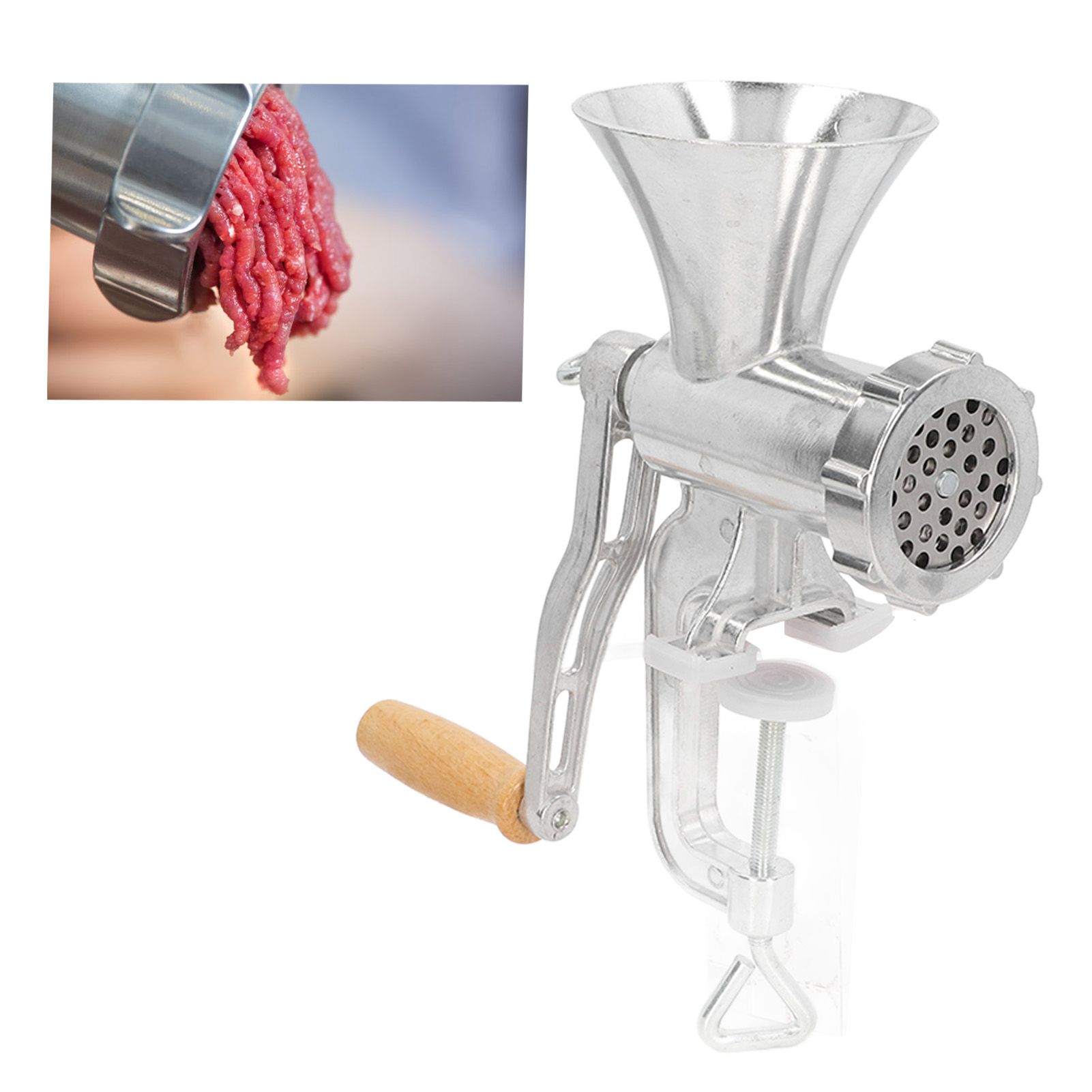 Multifunctional Meat Grinder Aluminum Alloy Manual Household Kitchenware Mixer view 12