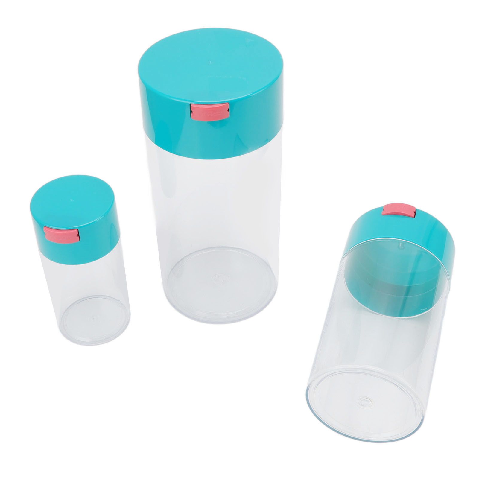 Airtight Jar Set Transparent 2100ml 1100ml 400ml Plastic Vacuum Storage Cans view 5