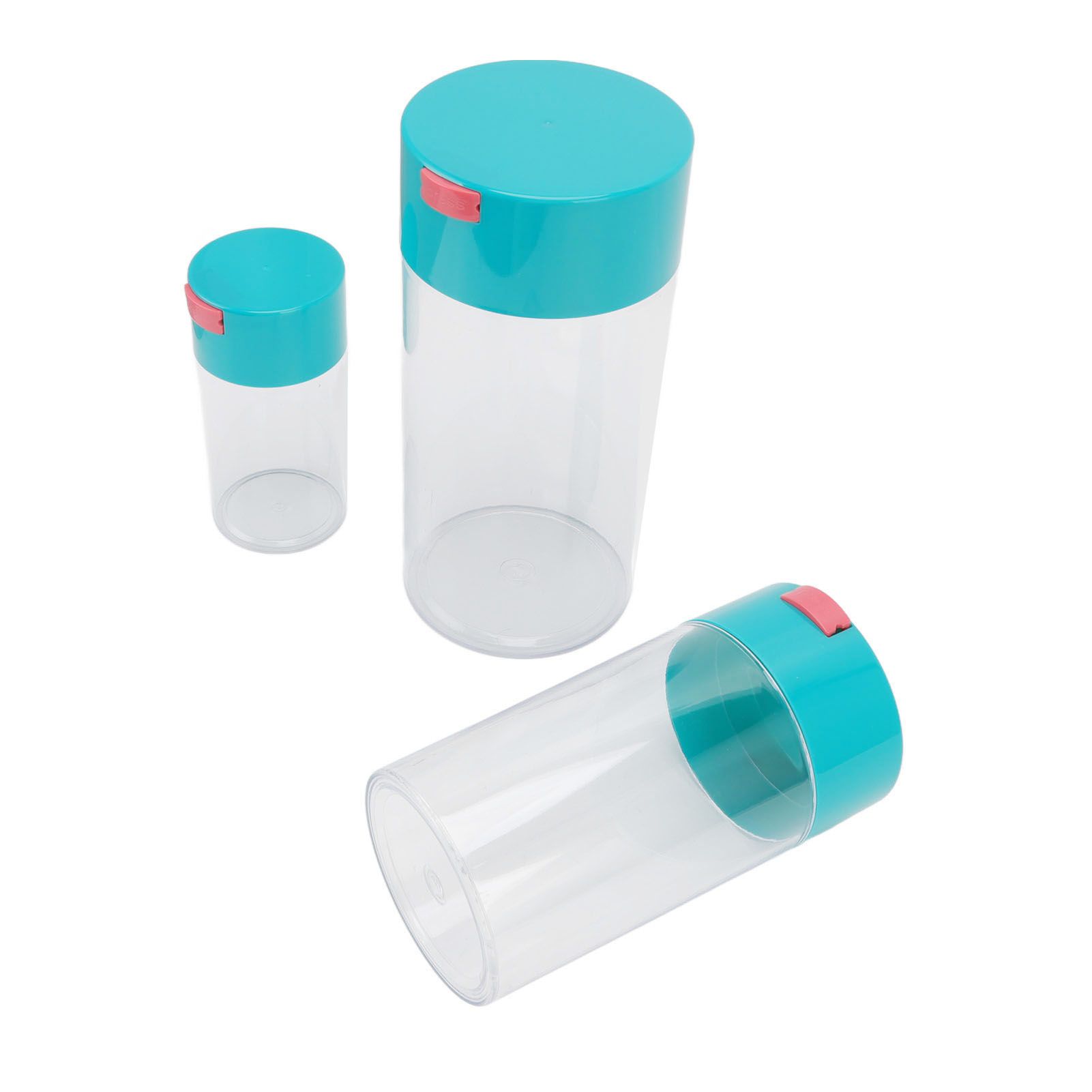Airtight Jar Set Transparent 2100ml 1100ml 400ml Plastic Vacuum Storage Cans view 6