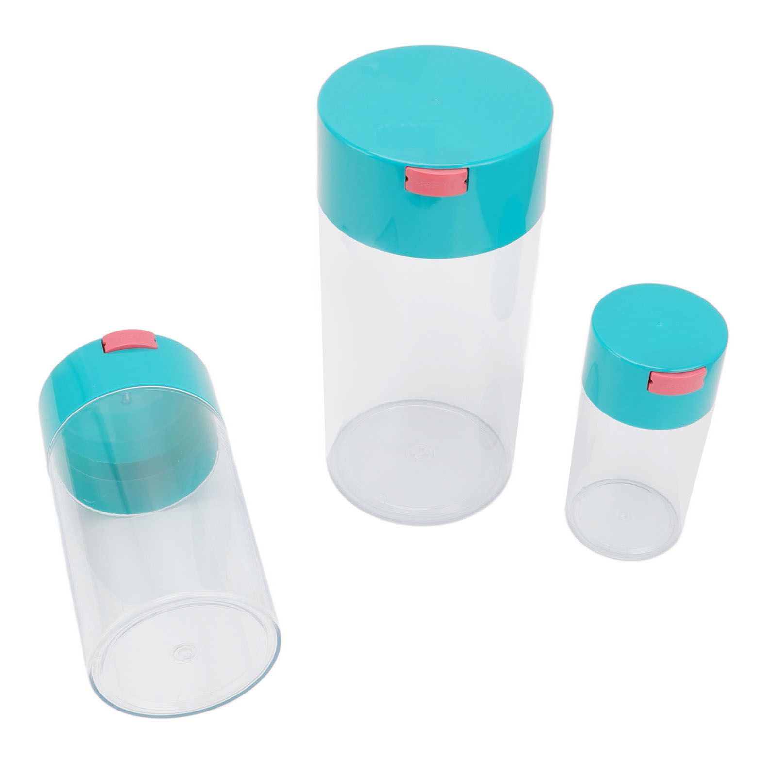Airtight Jar Set Transparent 2100ml 1100ml 400ml Plastic Vacuum Storage Cans view 7