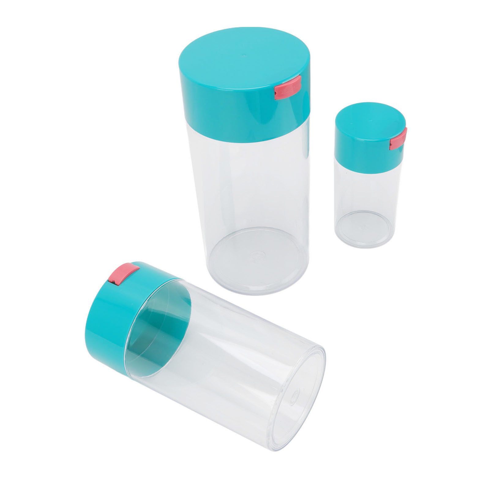 Airtight Jar Set Transparent 2100ml 1100ml 400ml Plastic Vacuum Storage Cans view 8