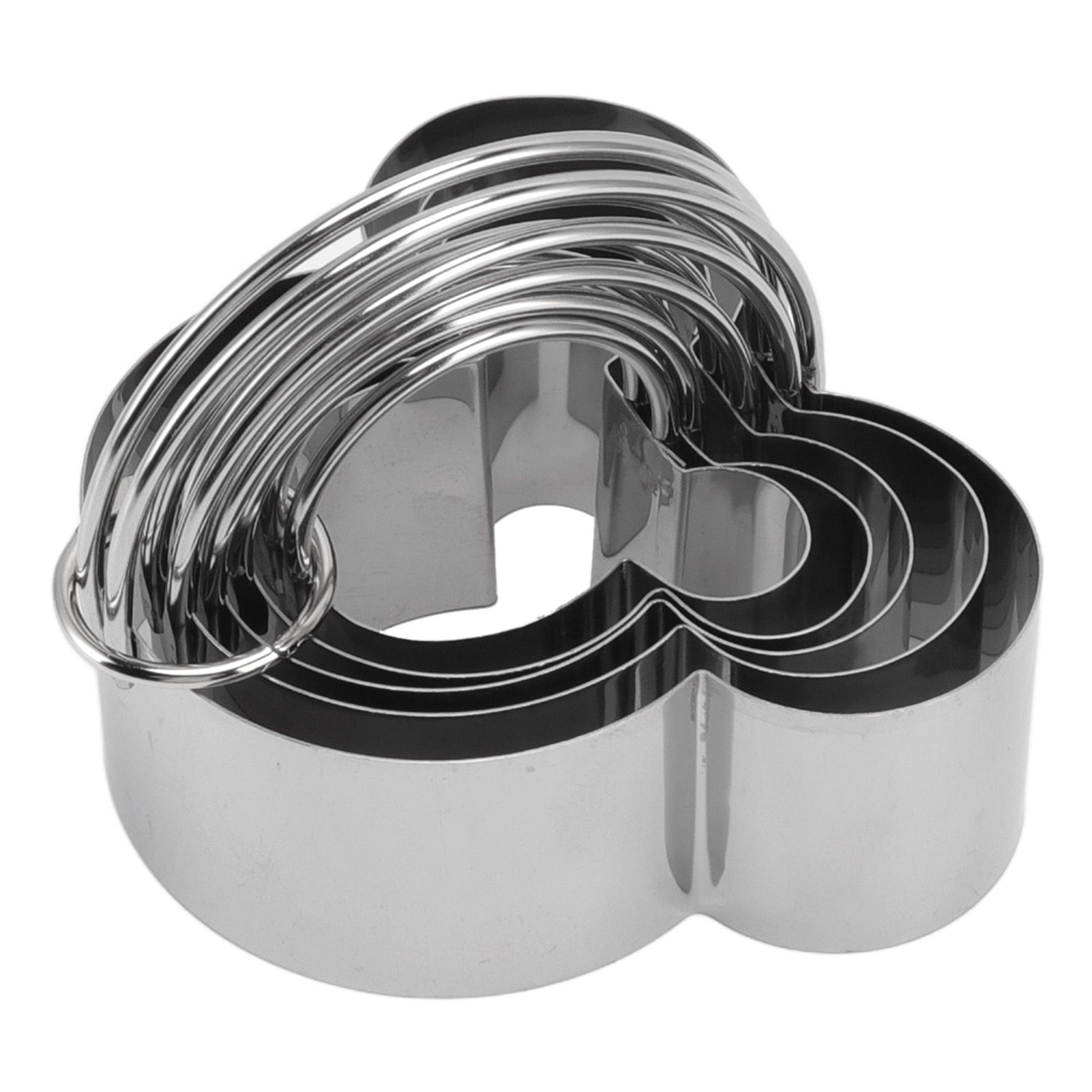 5Pcs Stainless Steel Biscuit Cutter Set Removable Easy Release Professional view 2