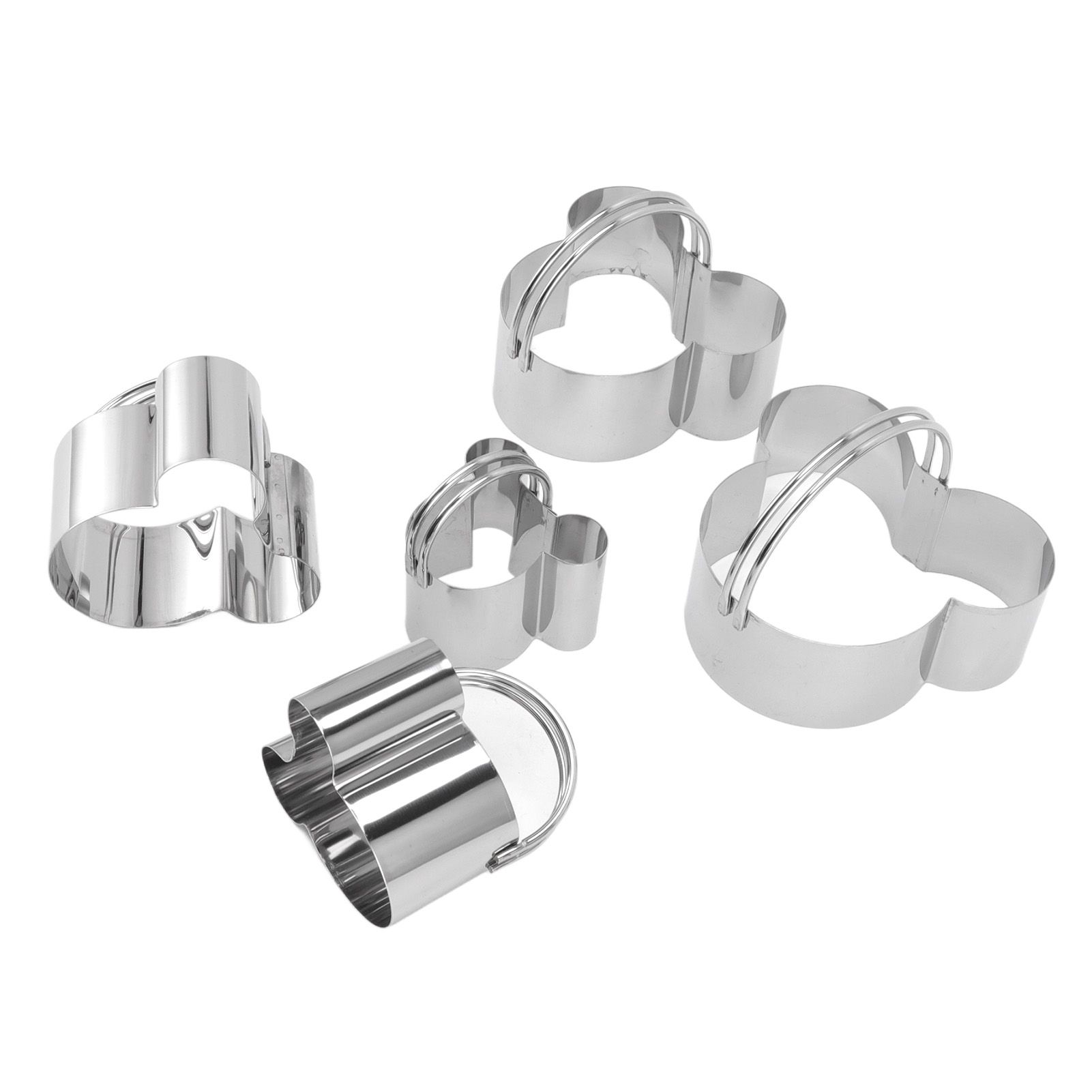 5Pcs Stainless Steel Biscuit Cutter Set Removable Easy Release Professional view 3