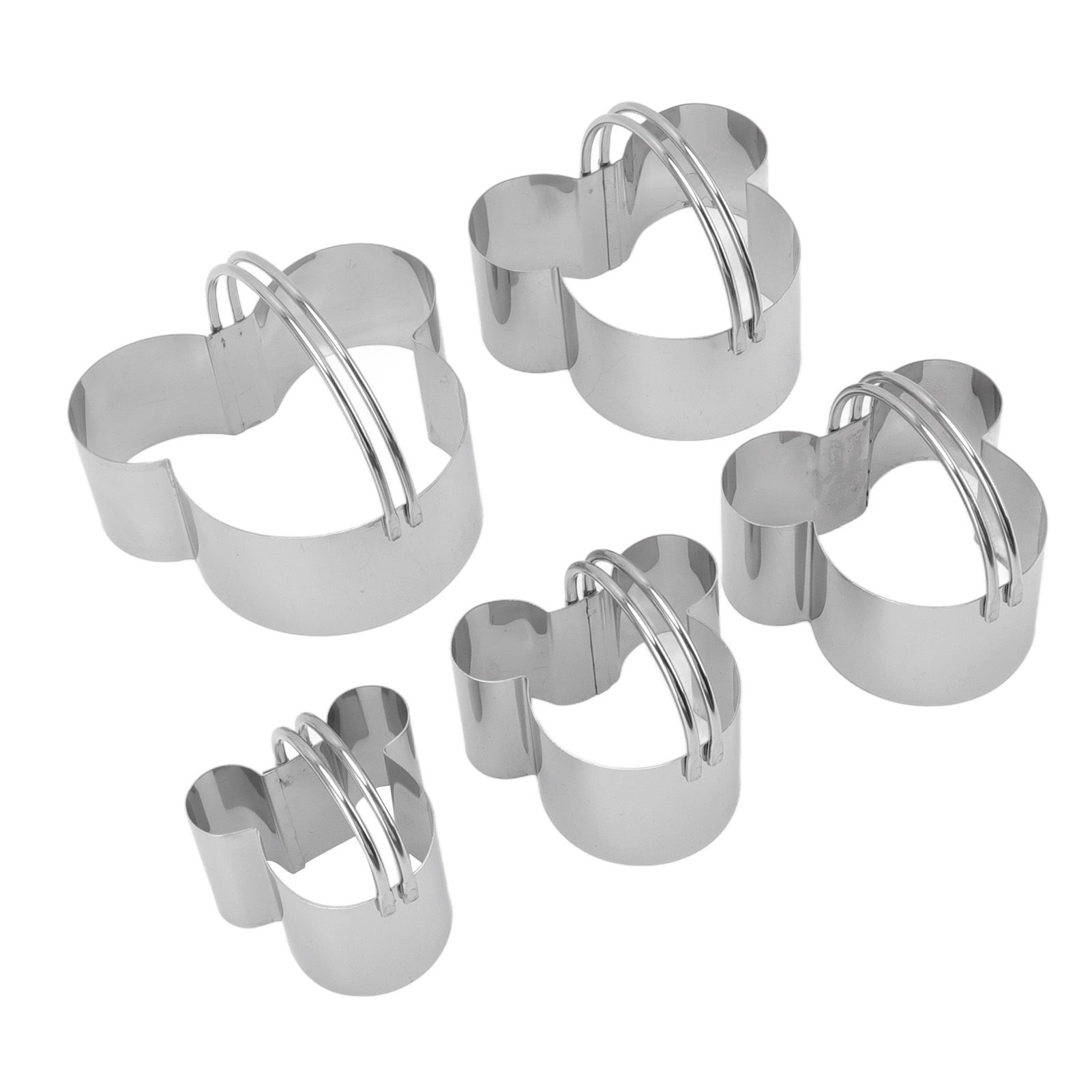 5Pcs Stainless Steel Biscuit Cutter Set Removable Easy Release Professional view 4