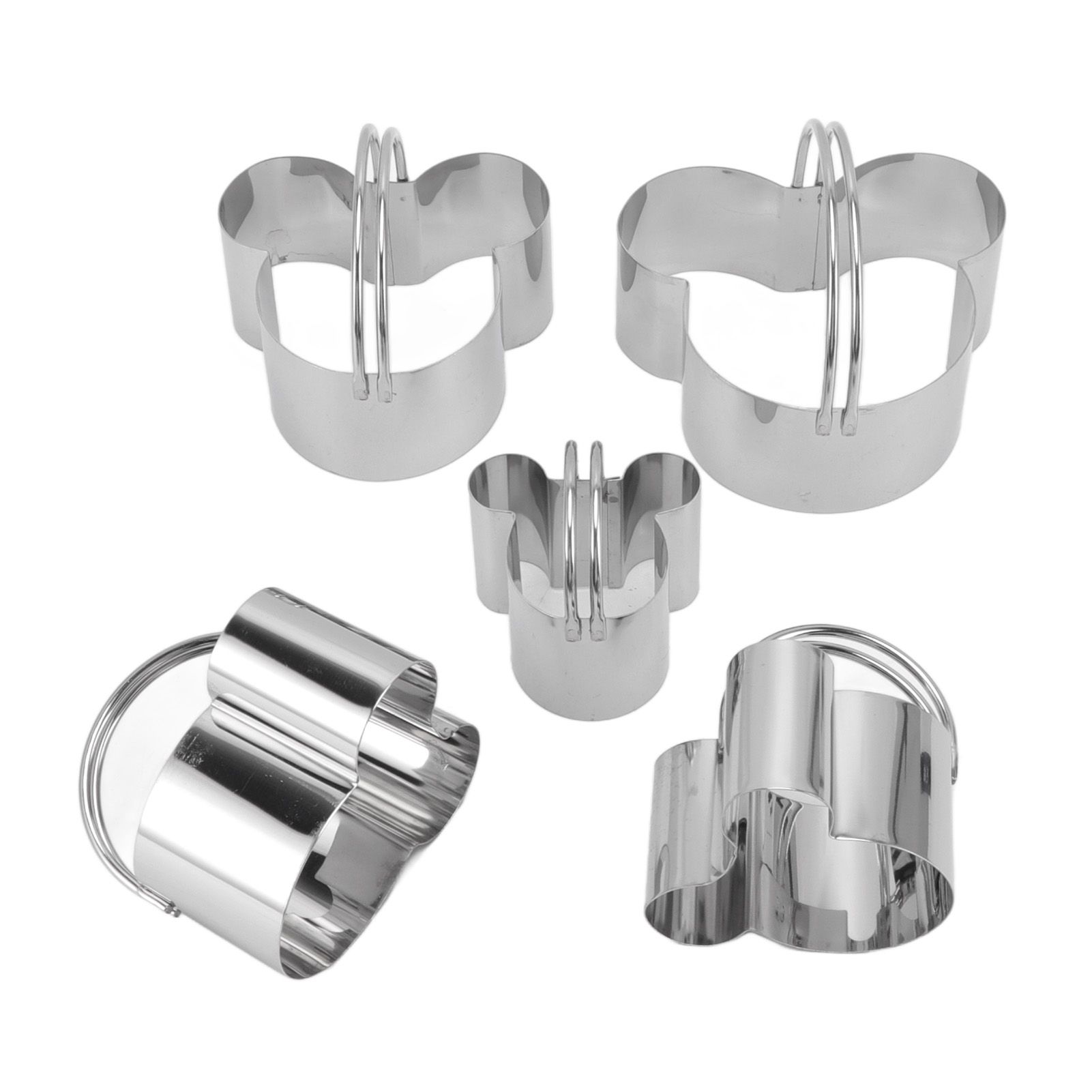 5Pcs Stainless Steel Biscuit Cutter Set Removable Easy Release Professional view 6