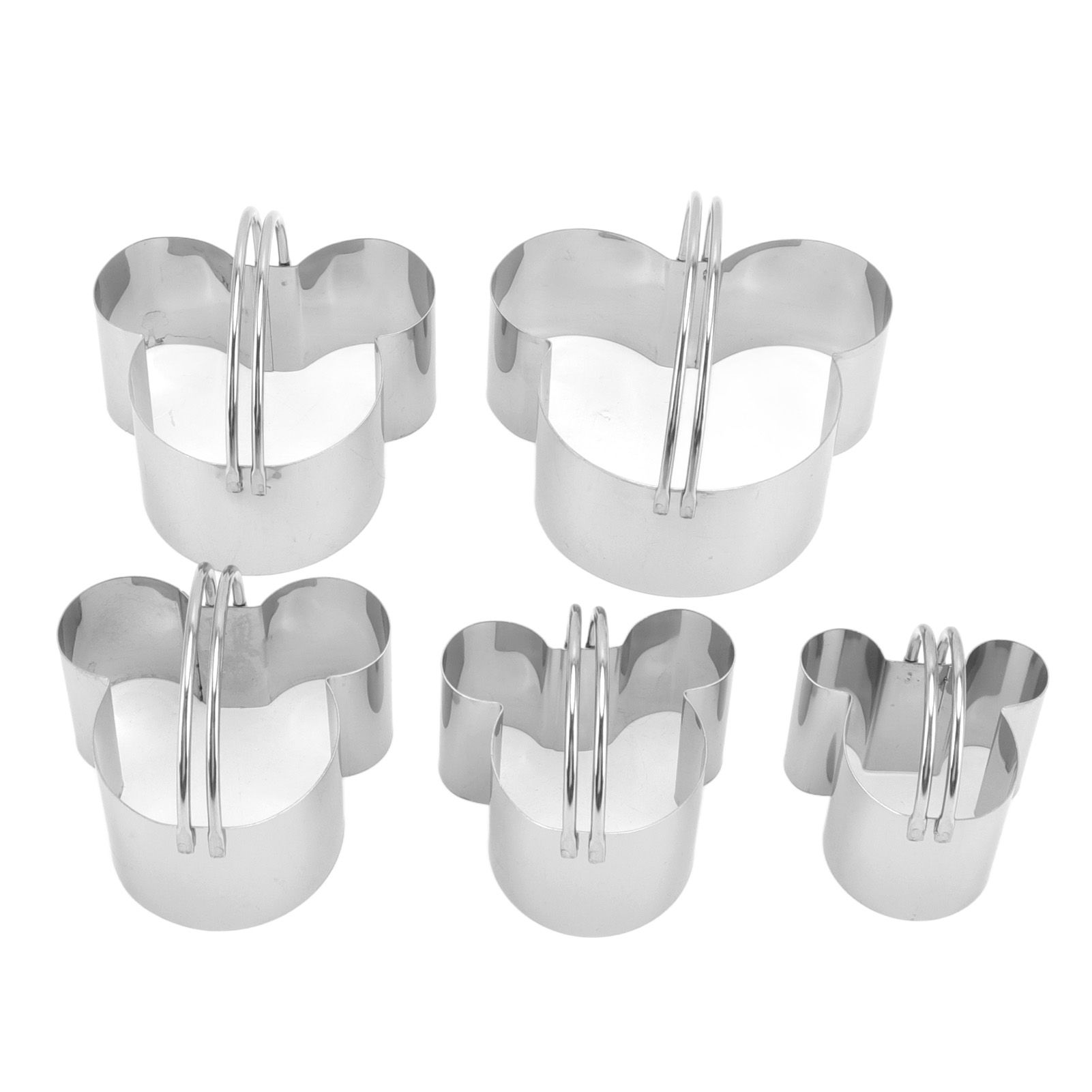 5Pcs Stainless Steel Biscuit Cutter Set Removable Easy Release Professional view 7