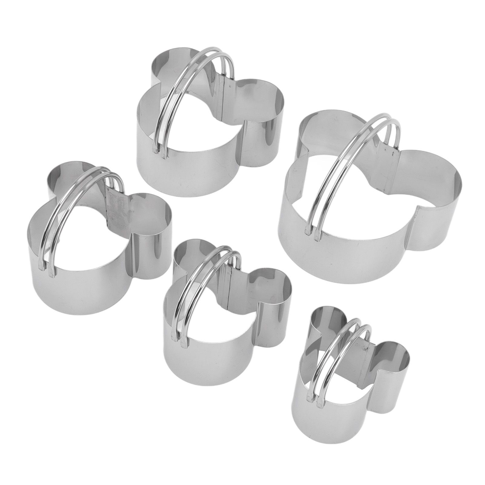 5Pcs Stainless Steel Biscuit Cutter Set Removable Easy Release Professional view 10