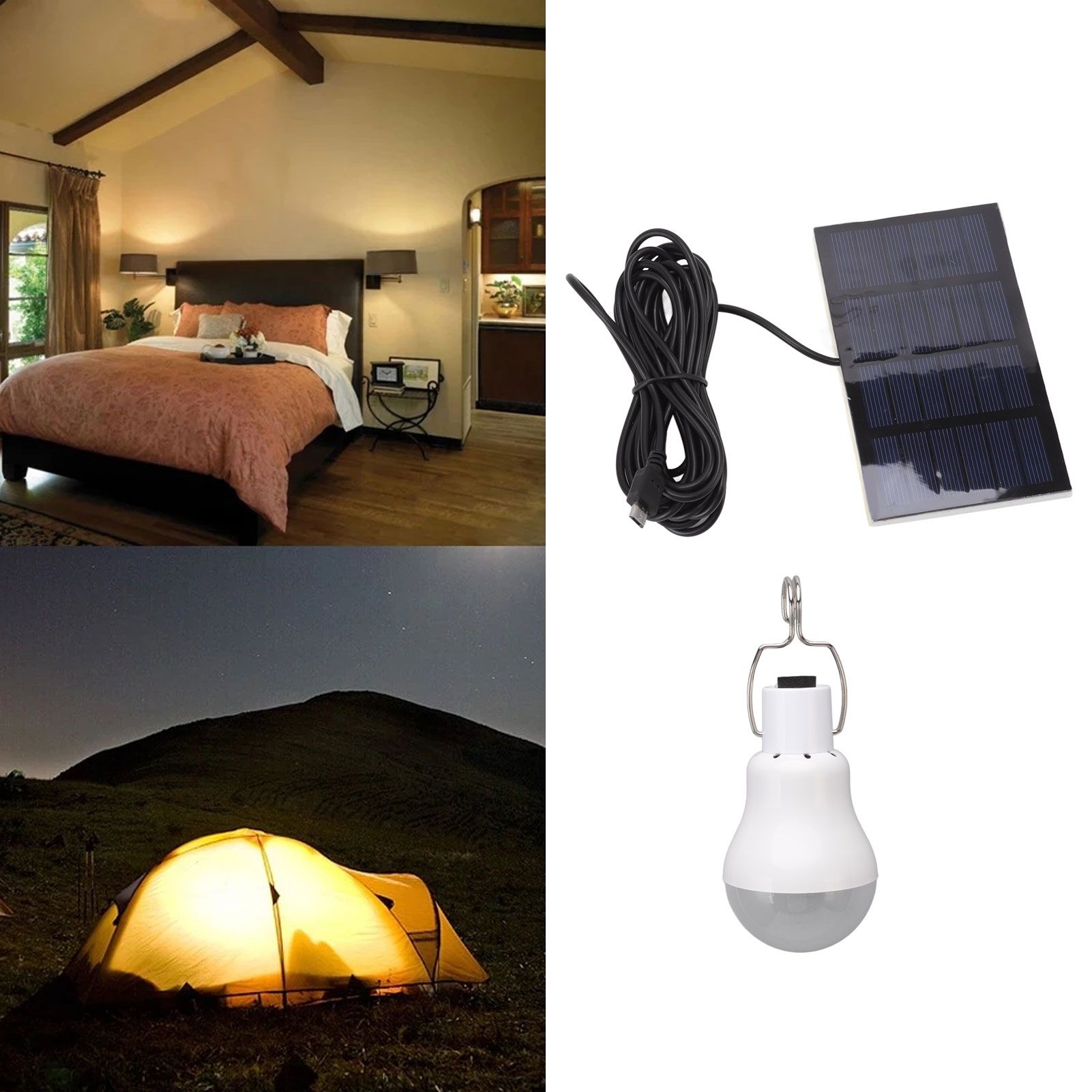 Portable Solar LED Light Bulb Rechargeable Solar Light Bulb for Outdoor Hiking view 11