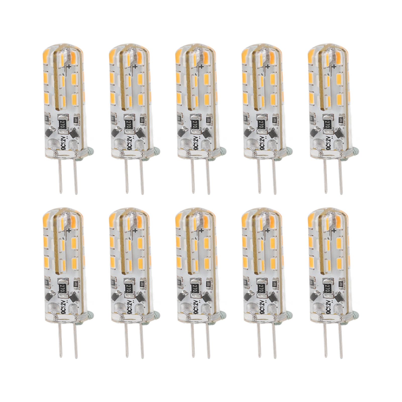 10pcs G4 LED Bulb 1.5W DC12V Warm White 3000K 110LM Bi Pin Light Bulbs LED for view 5