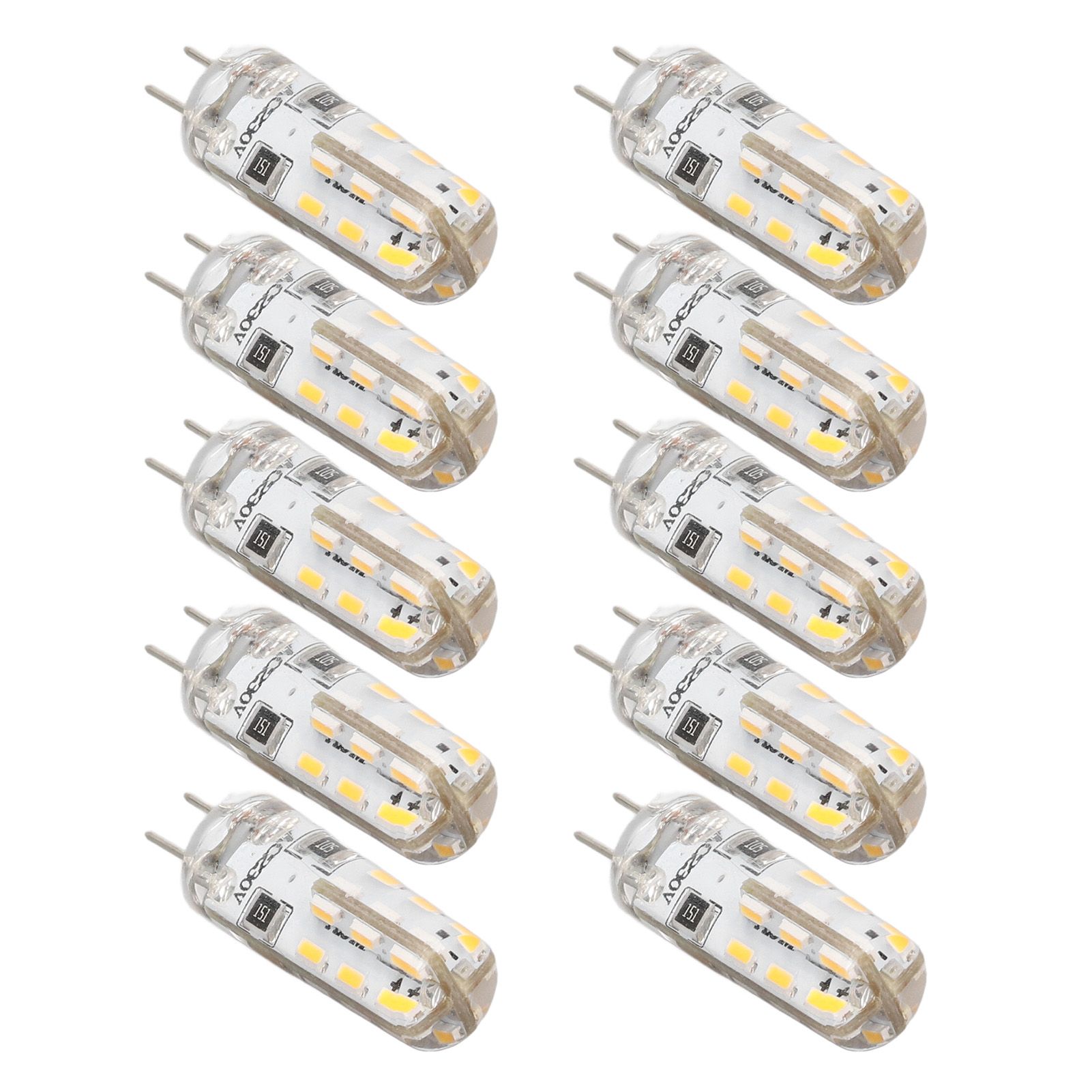 10 Pcs G4 LED Bulbs Bi Pin Base Silicone Warm White 3000K 1.5W AC220V 110LM view 9
